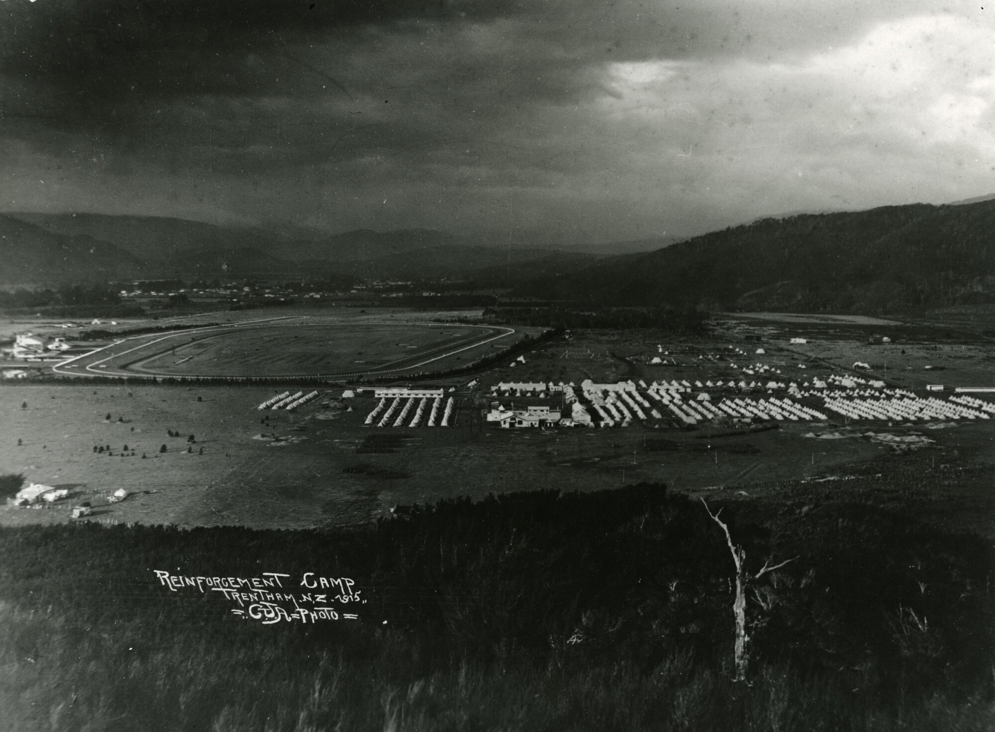 Trentham Camp overall view 1915; view from Flagstaff Hill, looking north-east 1.