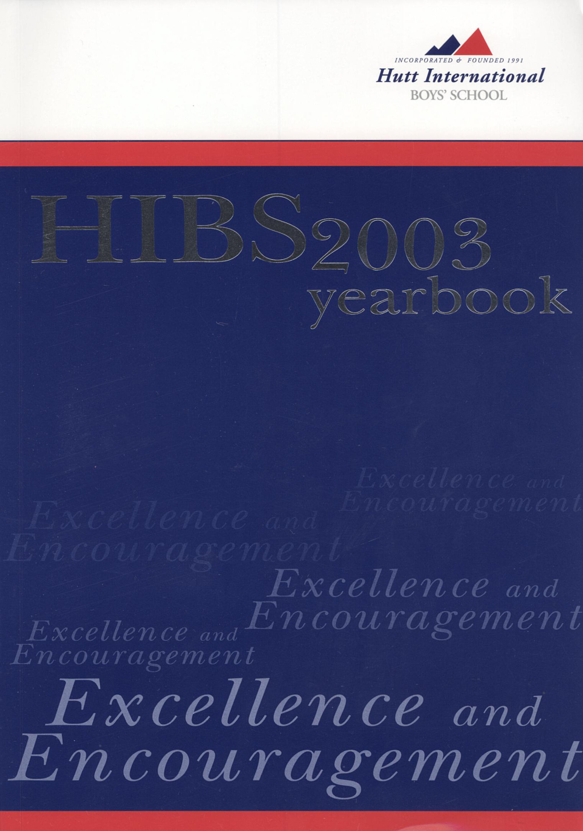 Hutt International Boys' School Yearbook 2003