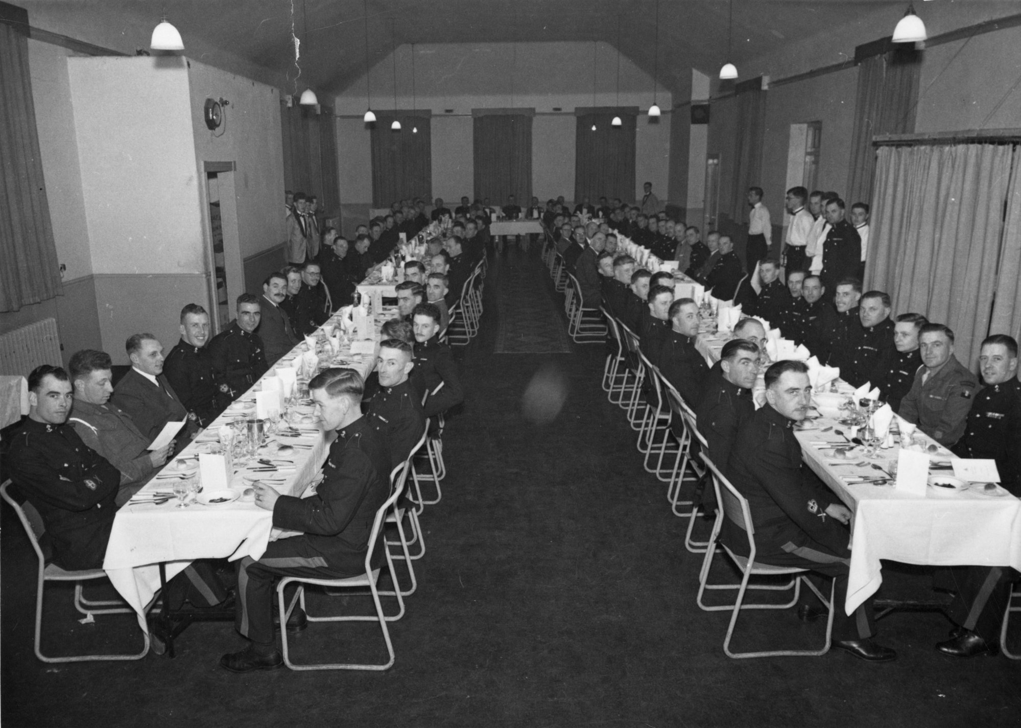 Assistant Instructors Gunnery; reunion dinner, sergeants' mess, Larkhill, England. (?)