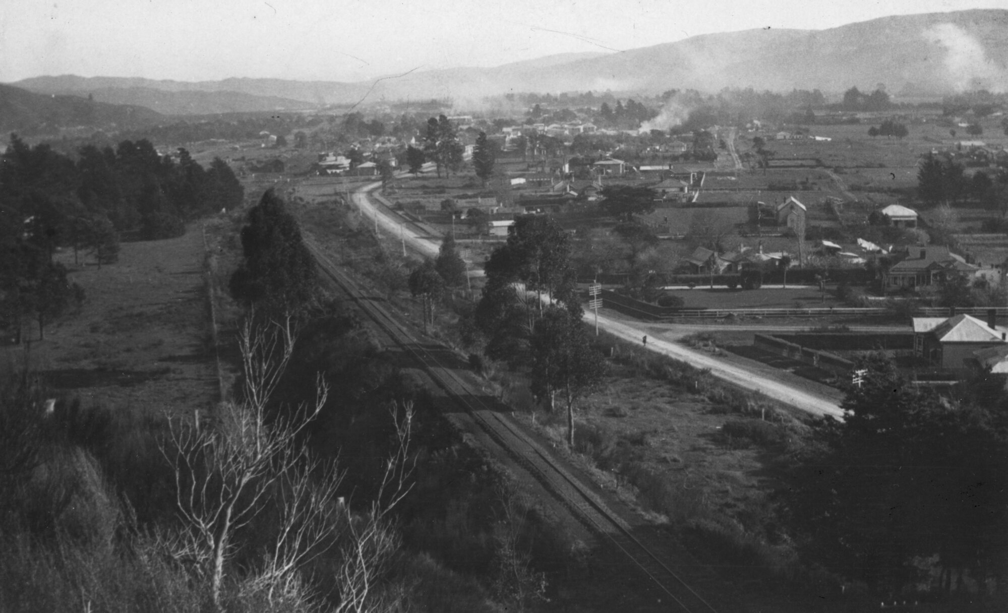 Upper Hutt from hill opposite Kashmir Avenue, looking west, 1914.