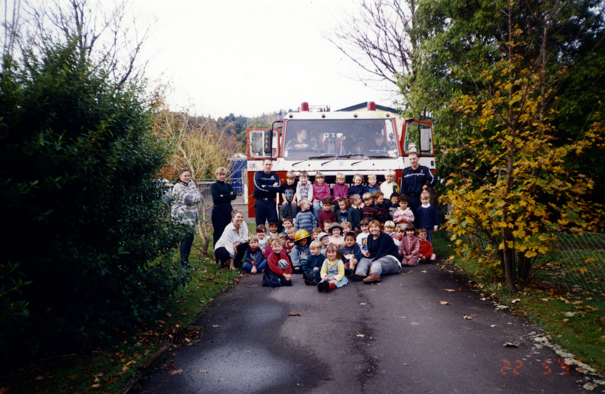 Silverstream Kindergarten; fire brigade visit