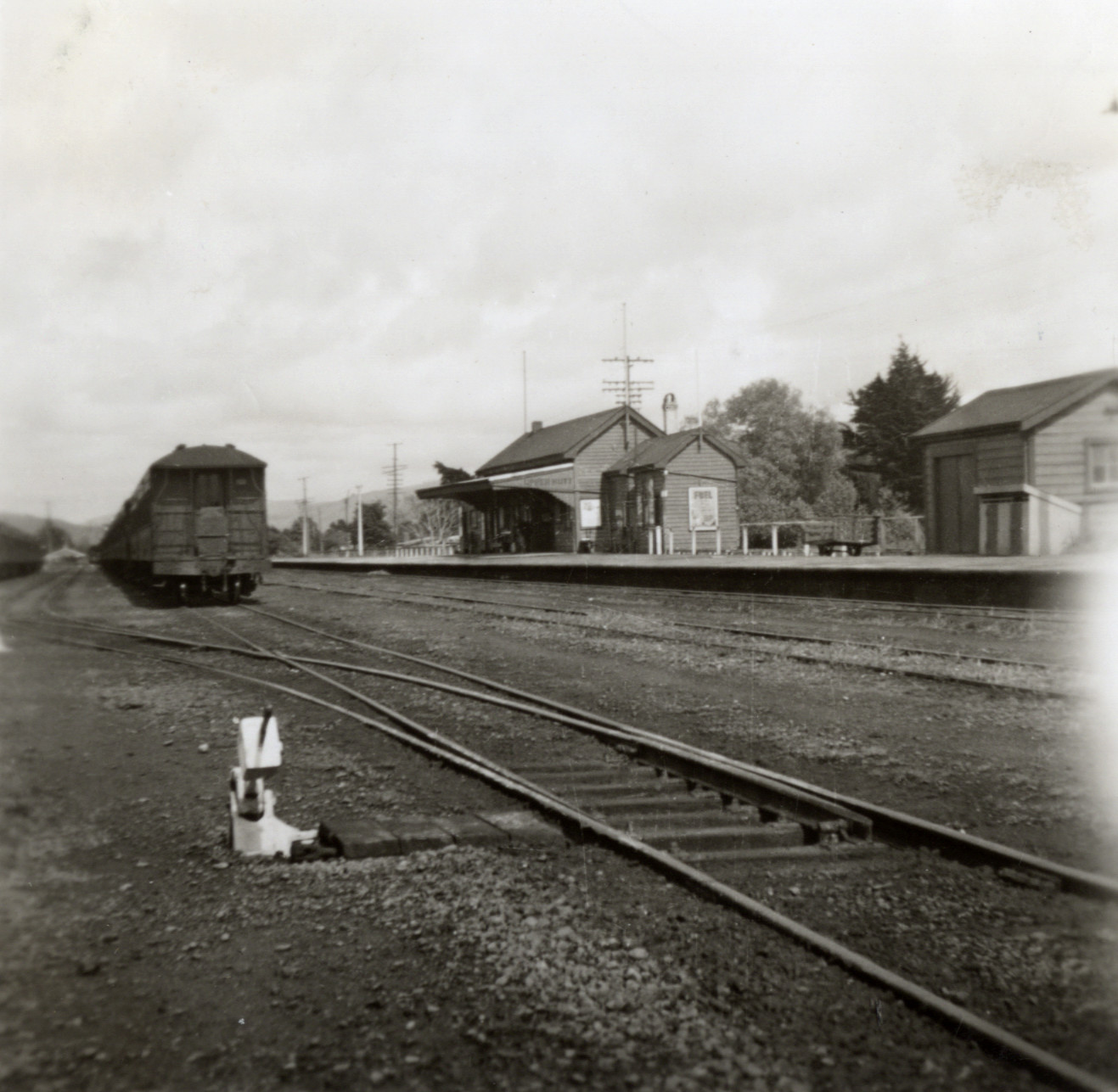 Upper Hutt railway station 1948 (approx) looking west