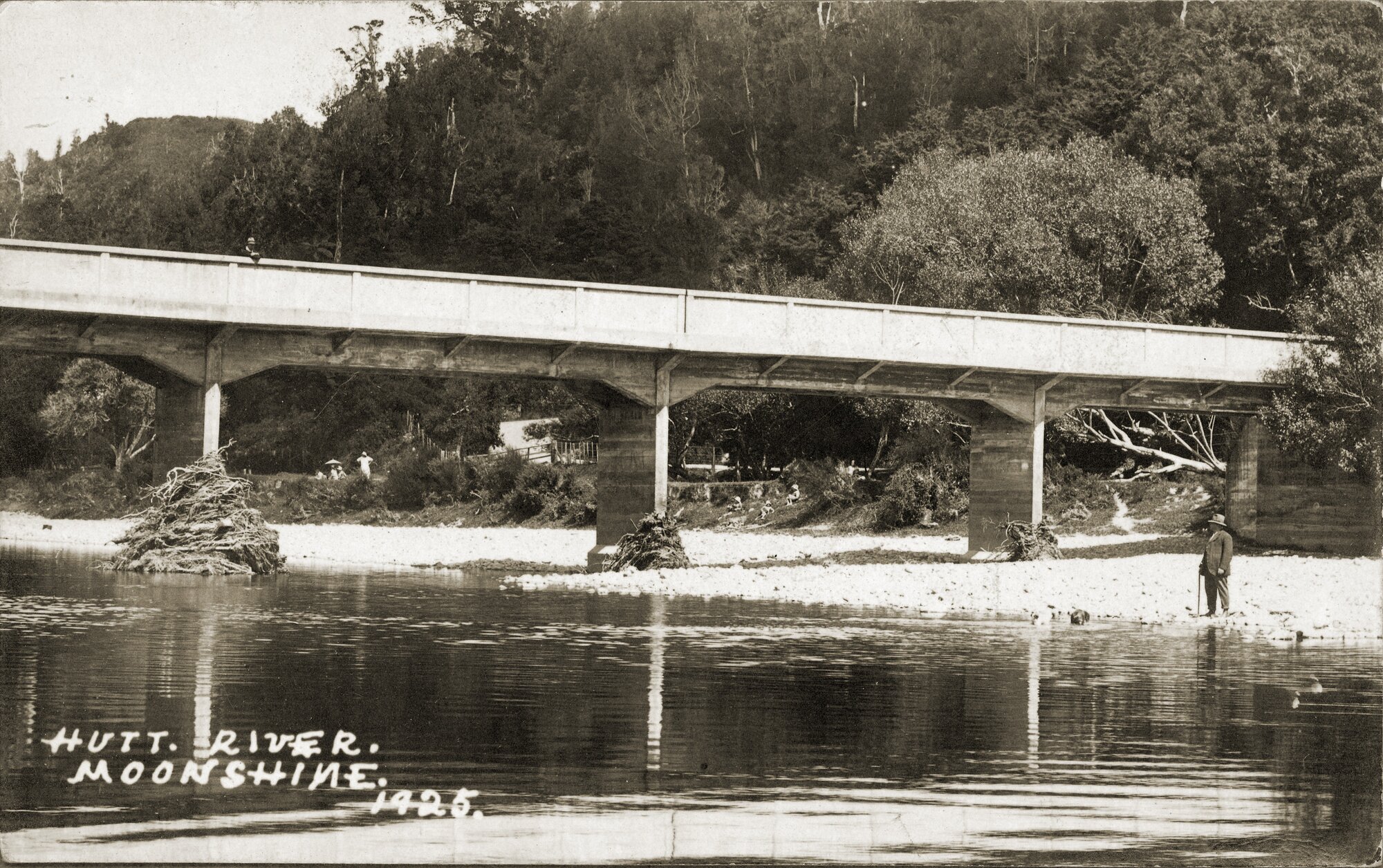 Moonshine bridge 1, from upstream, 1925.