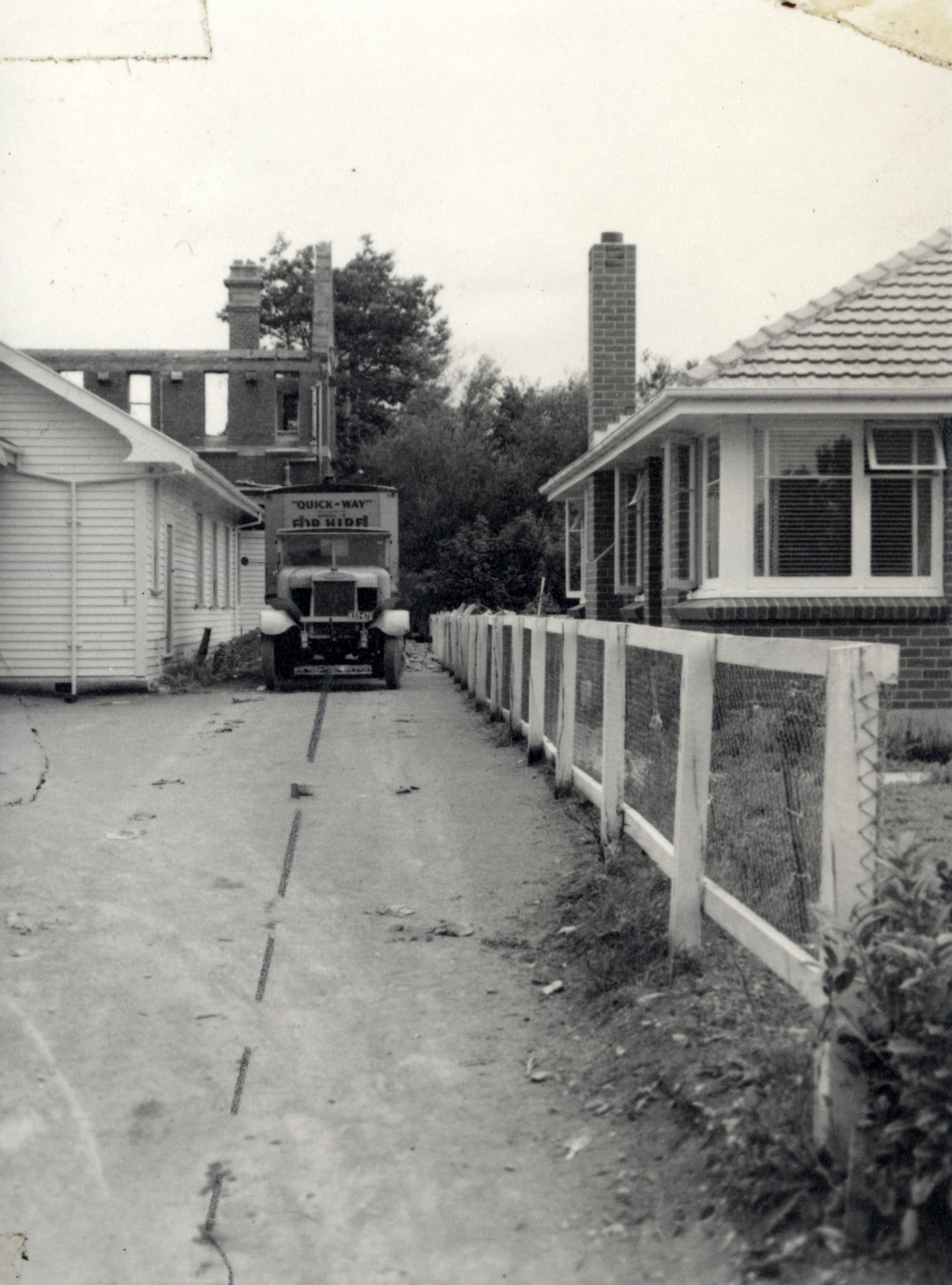 Sewer, 22 Royal St; Quick-Way truck shovel.