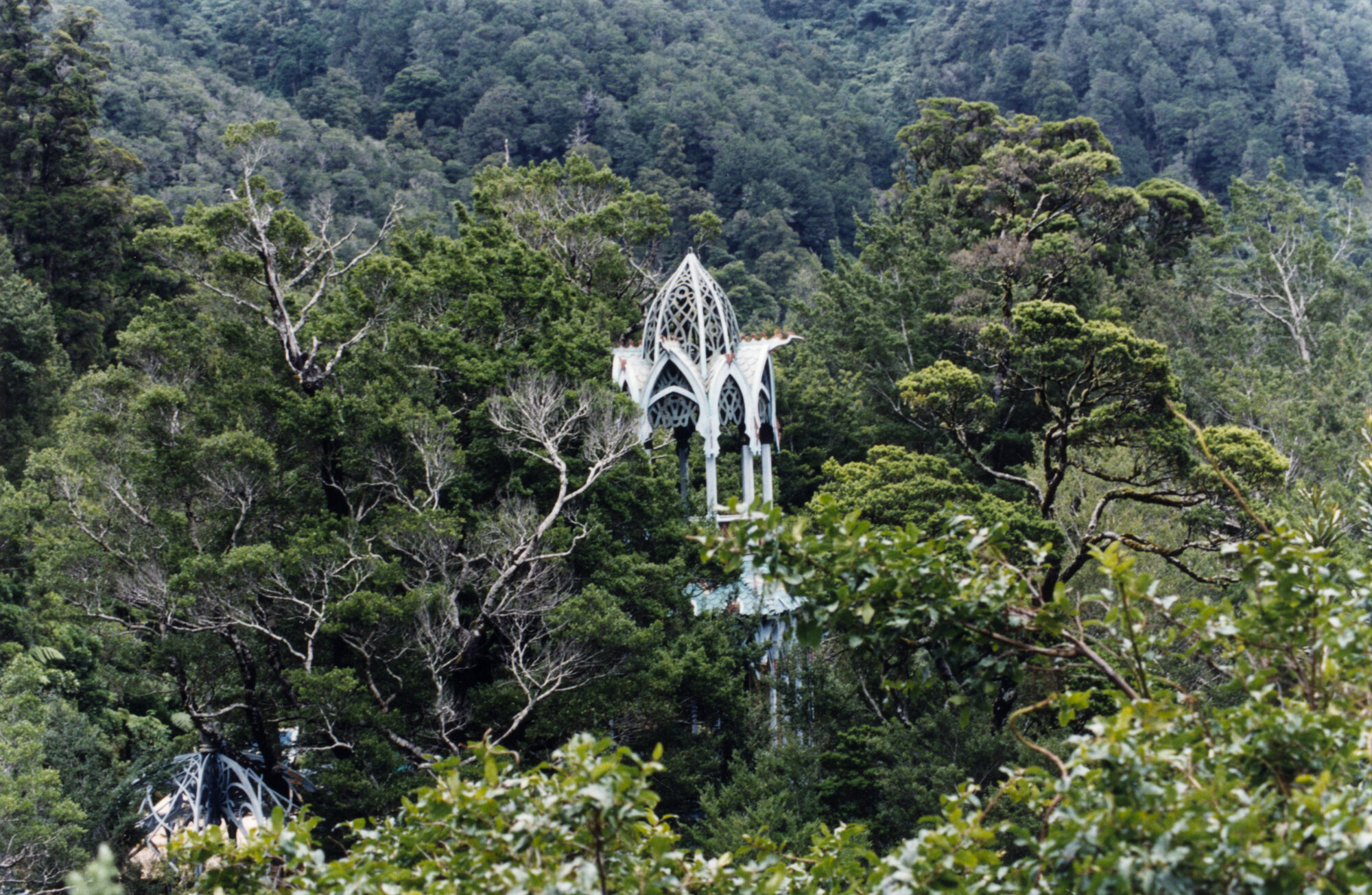 Kaitoke Regional Park; building being prepared for 'Lord of the Rings' filming?