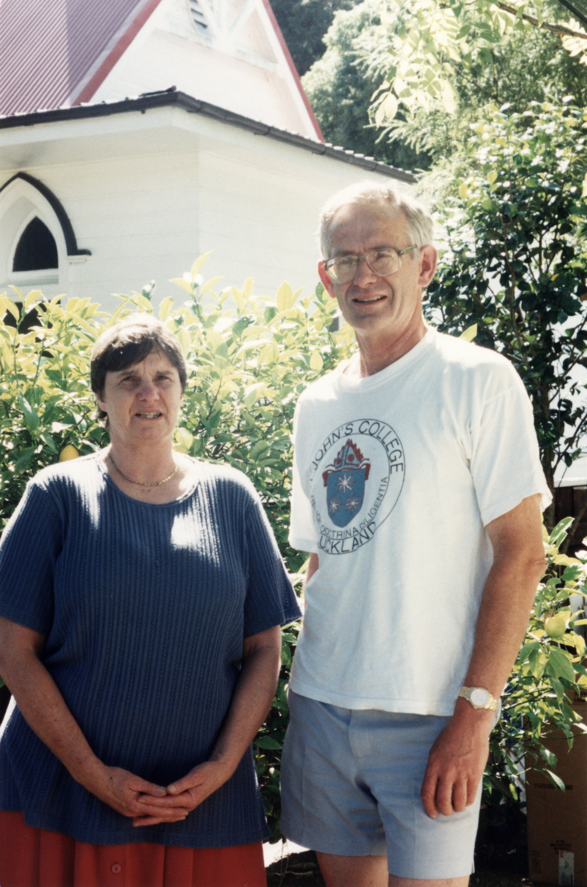 St Hilda's Anglican Church clergy 2000; new co-vicars Graham and Elizabeth Body.