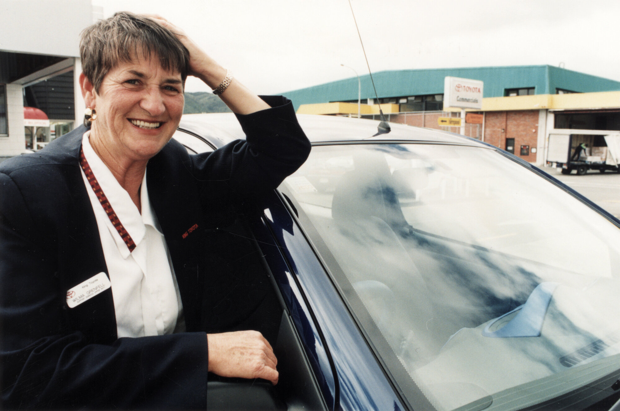 King Toyota receptionist Wilma Grenfell wins employee-of- the-year prize; a year's free use of a Toyota Echo
