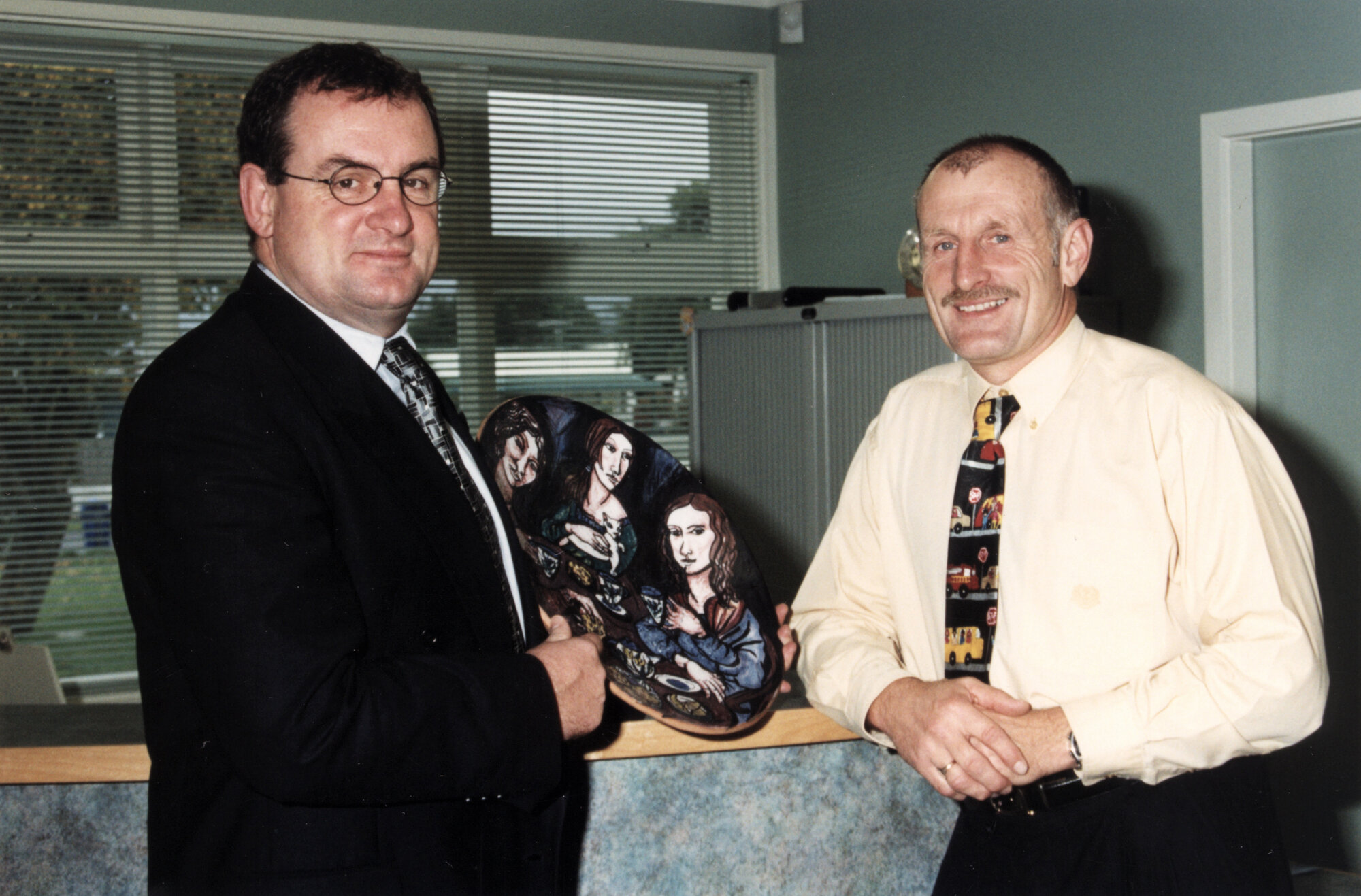 Upper Hutt College visit; Minister of Education Trevor Mallard and principal Peter Lee.