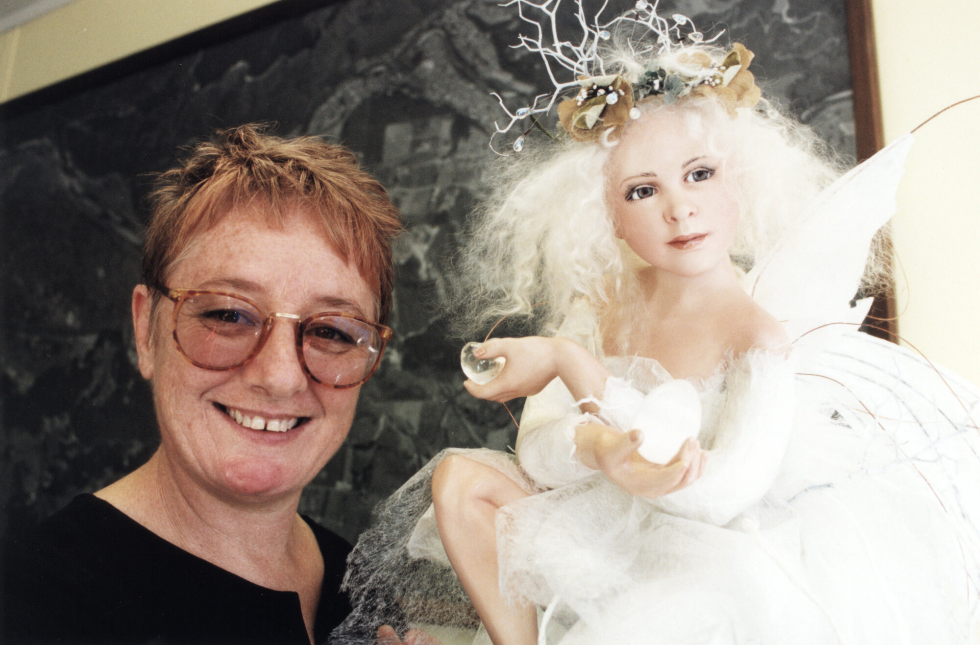 St Hilda's Anglican church; Arts and Crafts Festival 2000; Debbie Pointon and fairy 'doll sculpture'.
