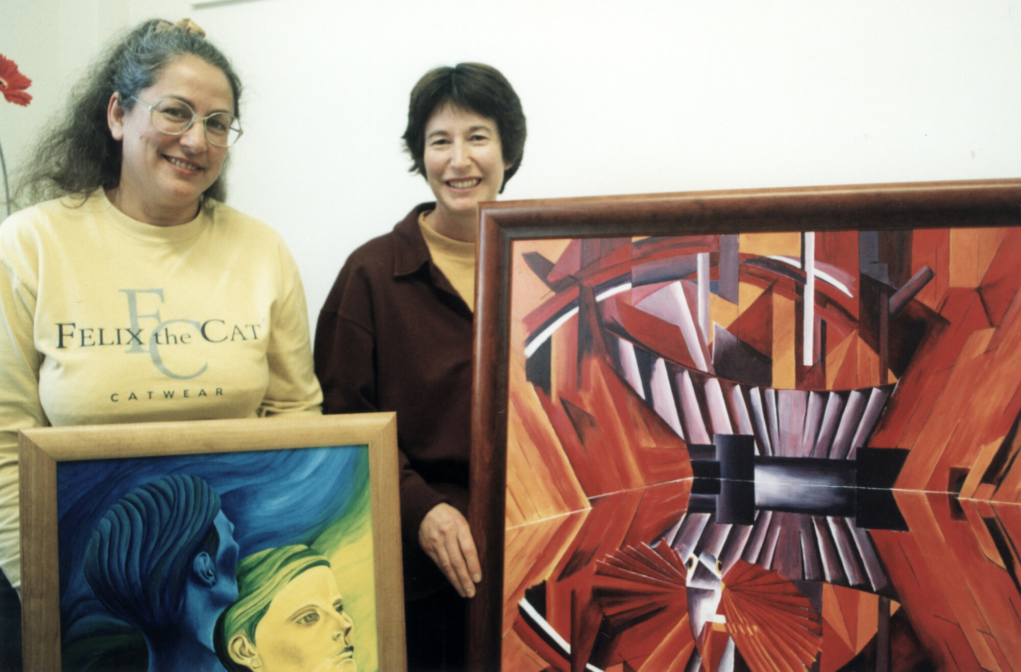 Archibald's Gallery; Barbara Burrows and Sandy Andrews with artworks.