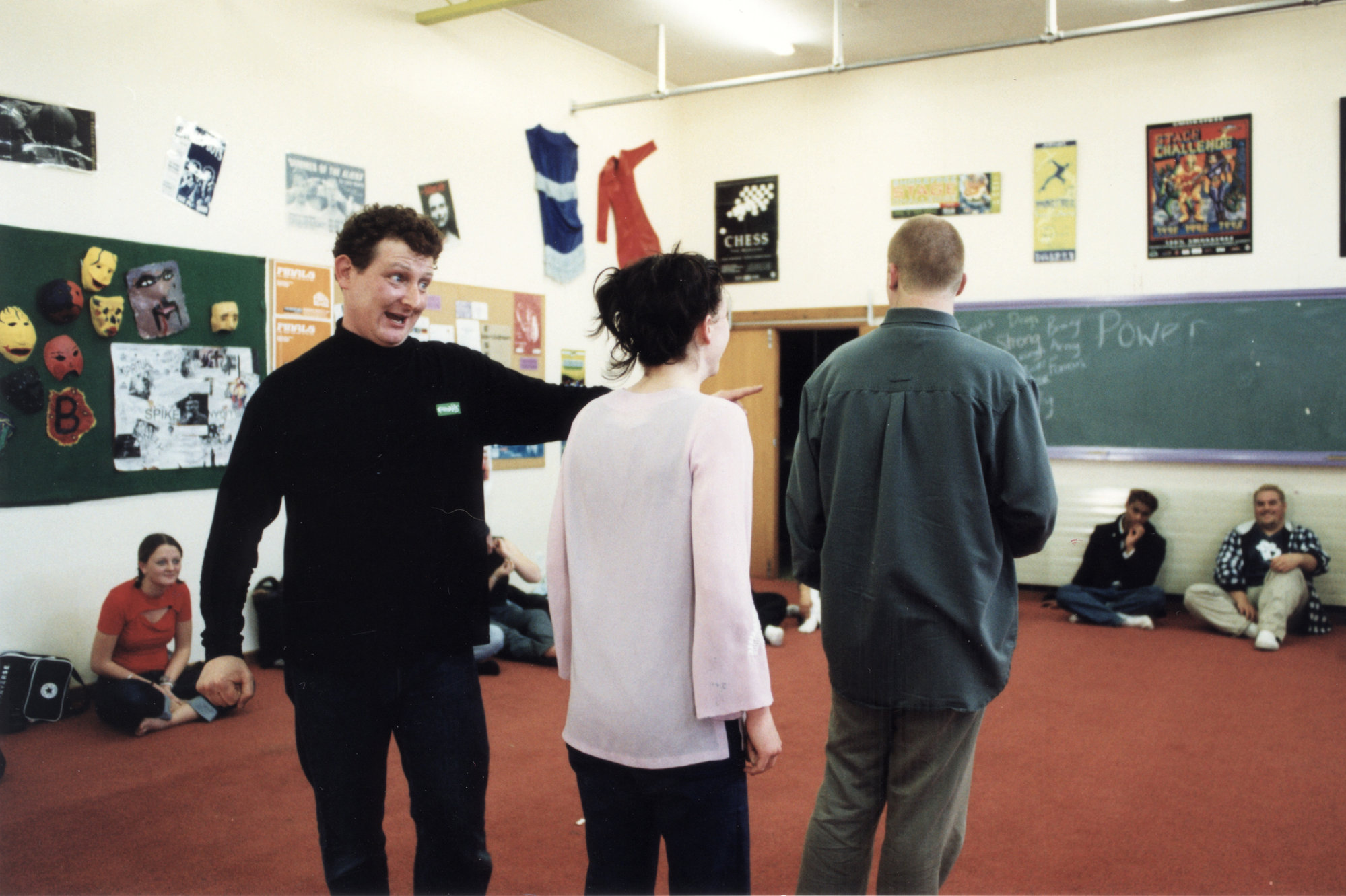 Heretaunga College; actor Cameron Rhodes coaching Julia Harrison, Matt Bentley. 
