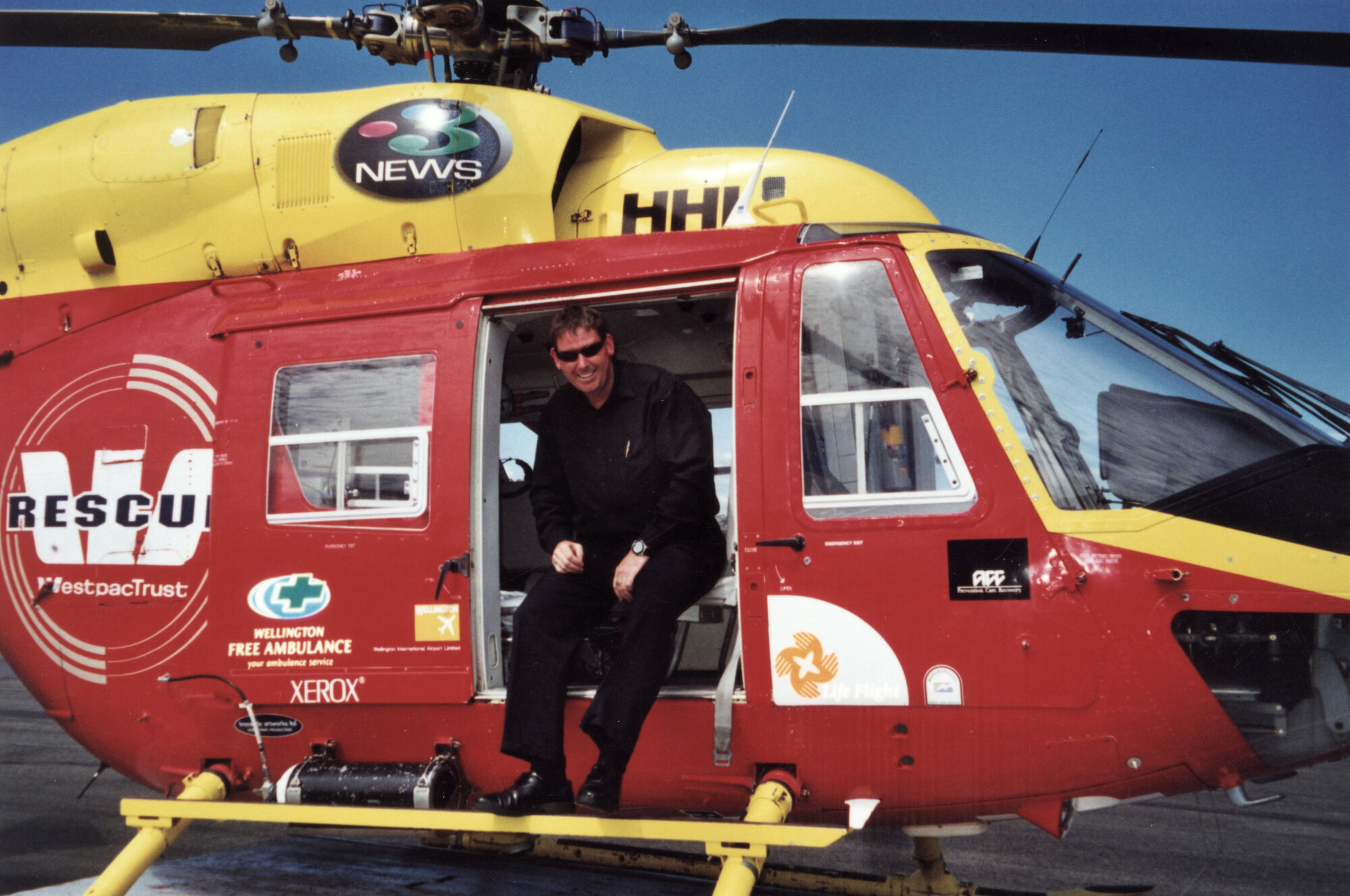 Rotary donates $10 000 to Westpac Rescue Helicopter; president Murray Lord.