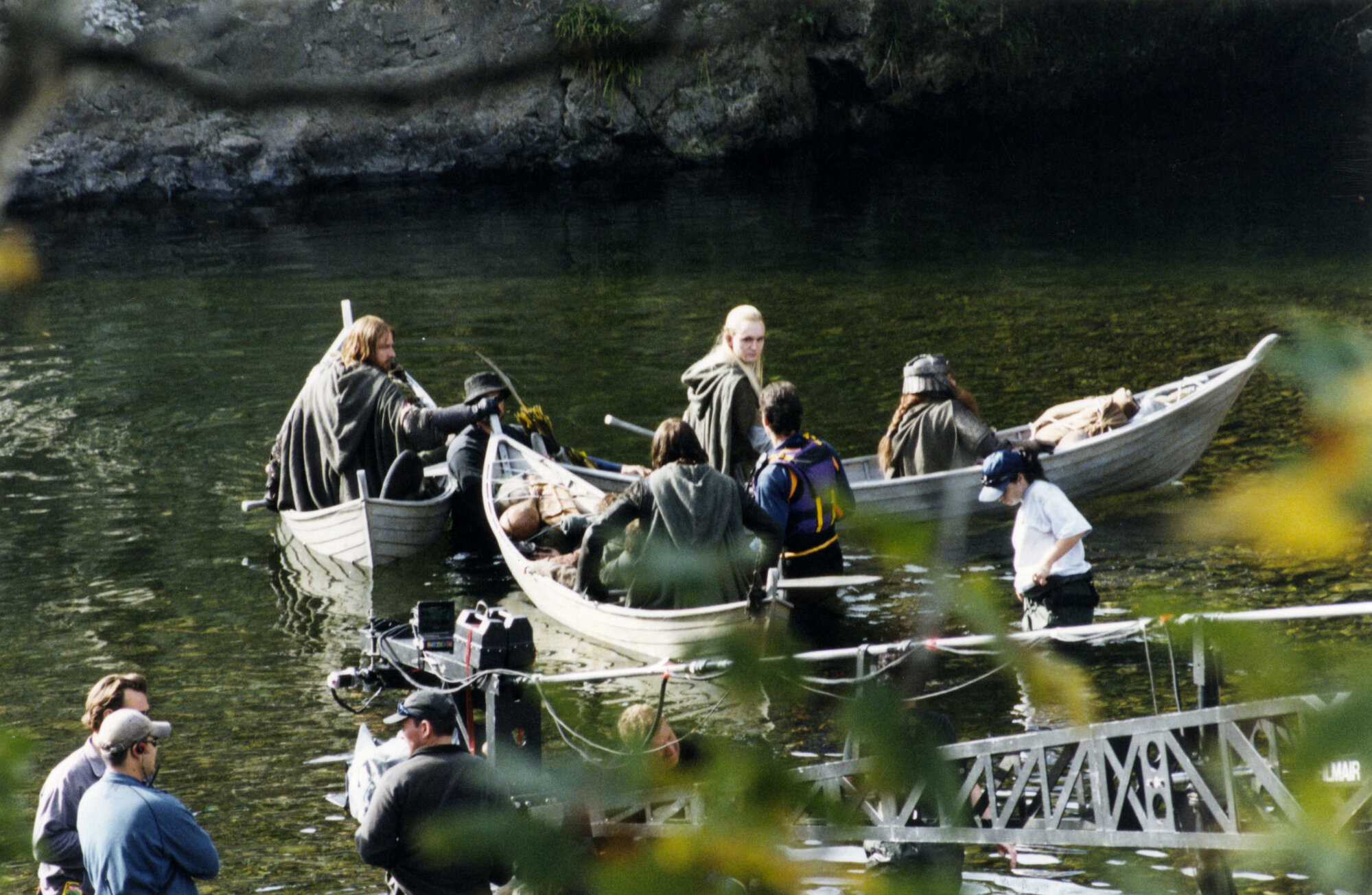 Te Awa Kairangi / Hutt River, Birchville; filming for 'The Lord of the Rings'.