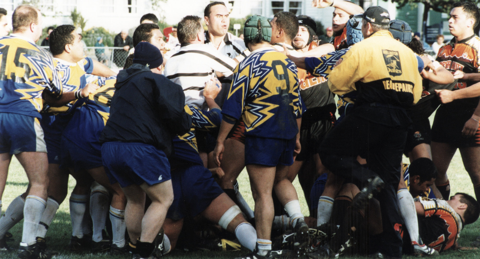 Rugby League; Upper Hutt Tigers versus Randwick; 'all-in brawl'.