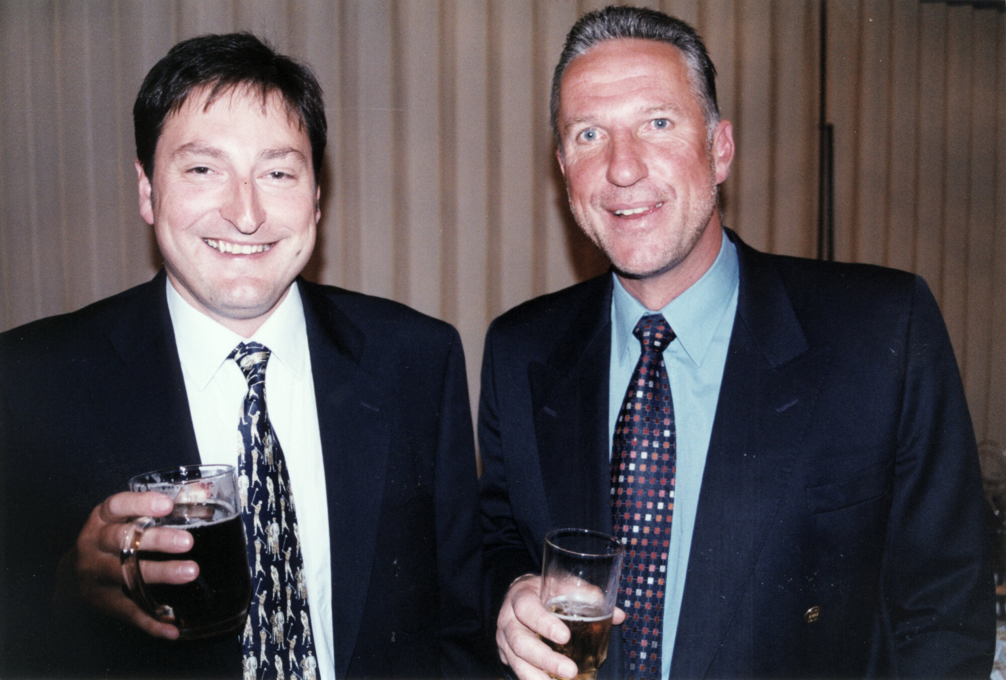 Cricket; Ken Rutherford and Ian Botham at the Cossie Club