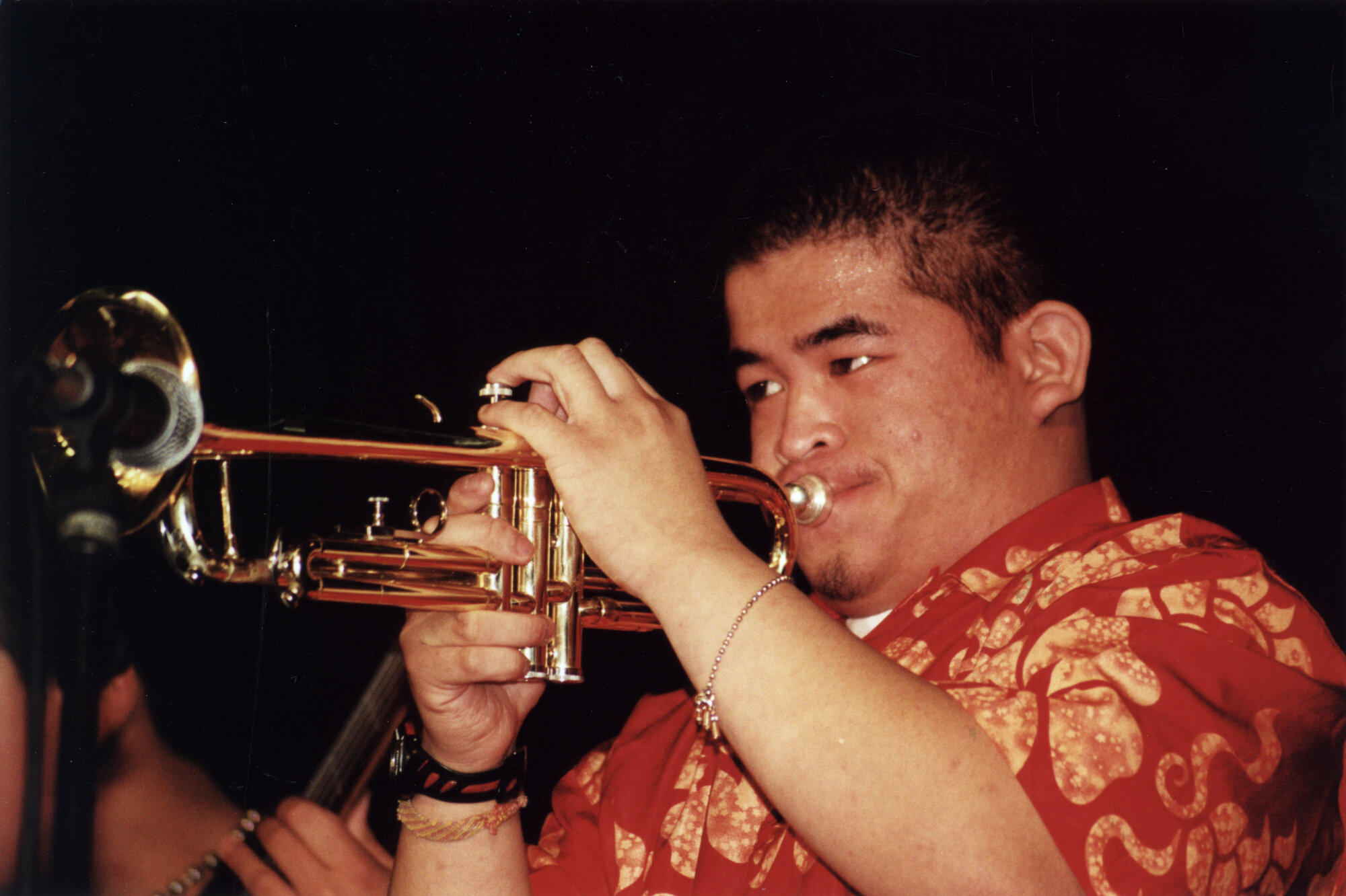 Rockquest regional final; Leonard Lugtu, of St Patrick's College band Tufaatasi.