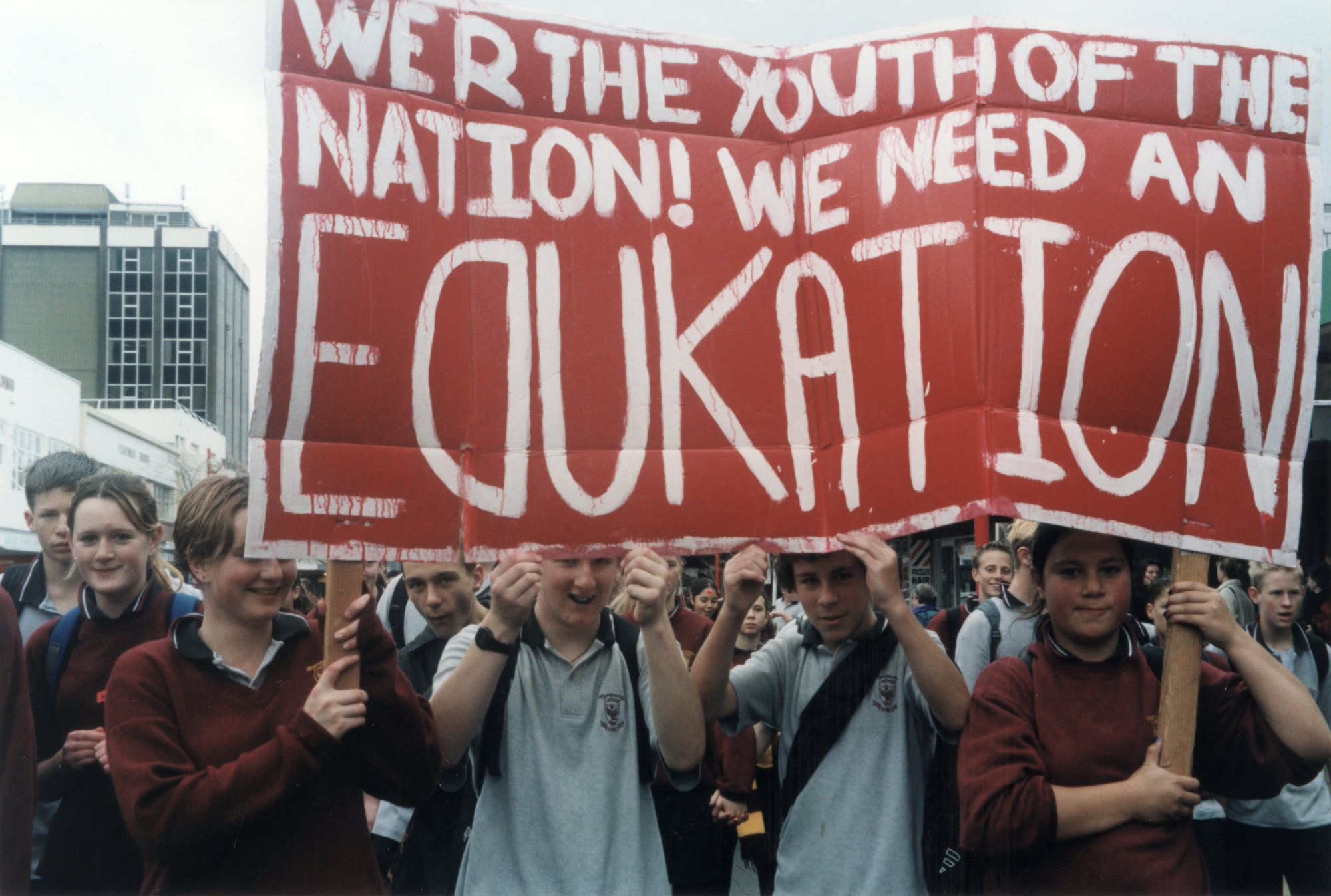 Heretaunga College protest march; teachers banning extracurricular activities.