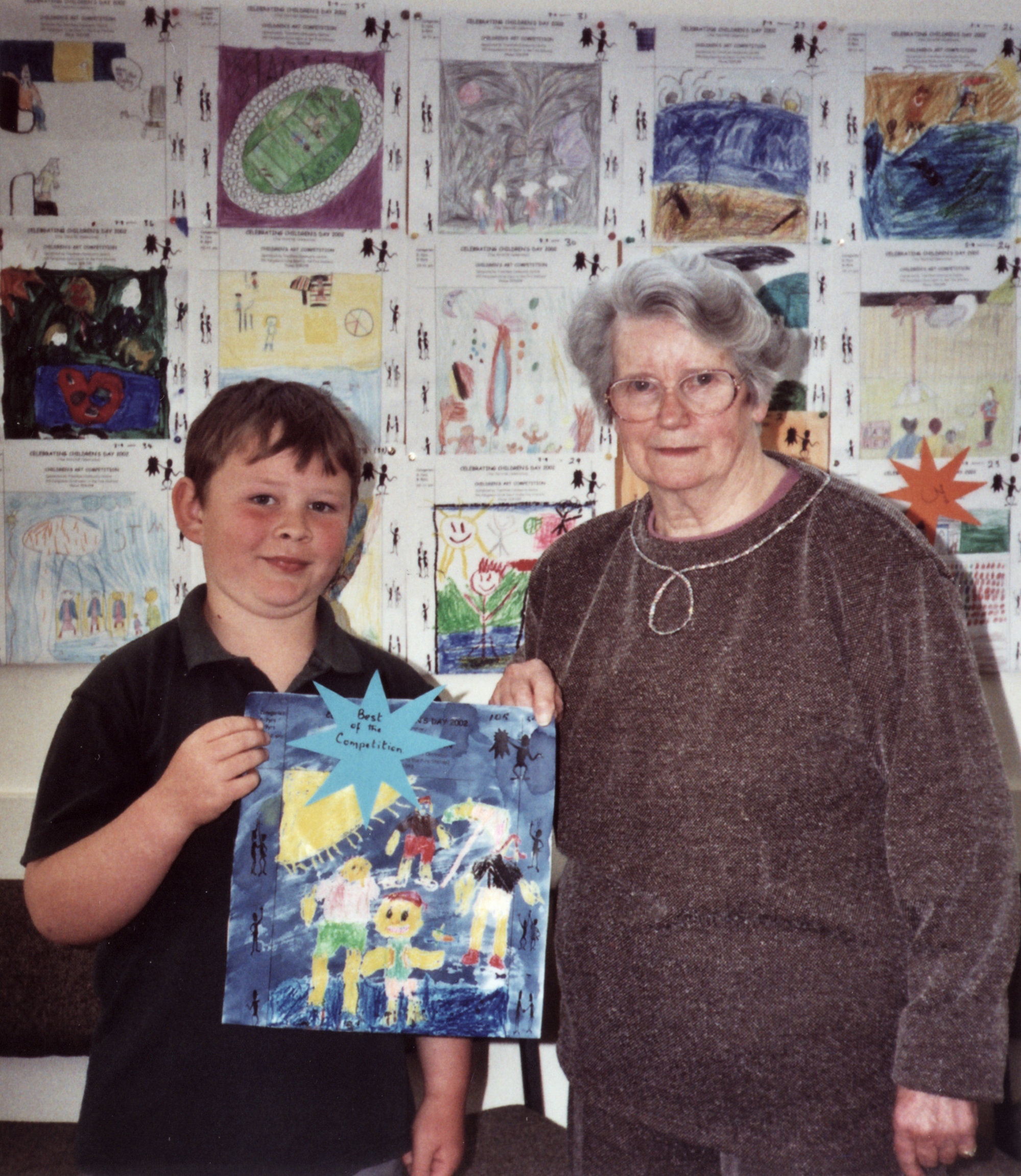 Jacob Baker, 7, wins Trentham Church of Christ Community Centre 'Family Fun' art competition.