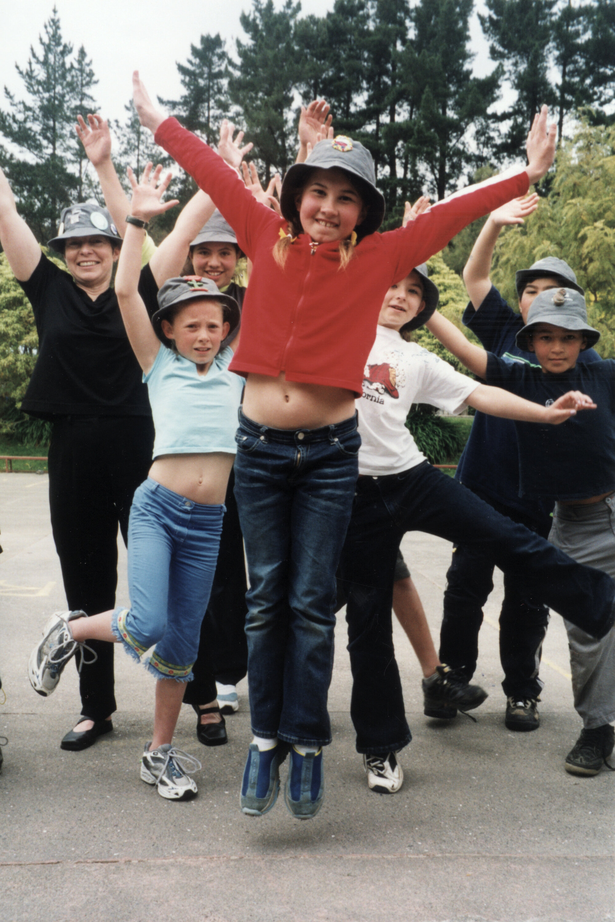 National Push Play Day, Maoribank School; Paige Dixon, 10, and principal Ruth Nicholson