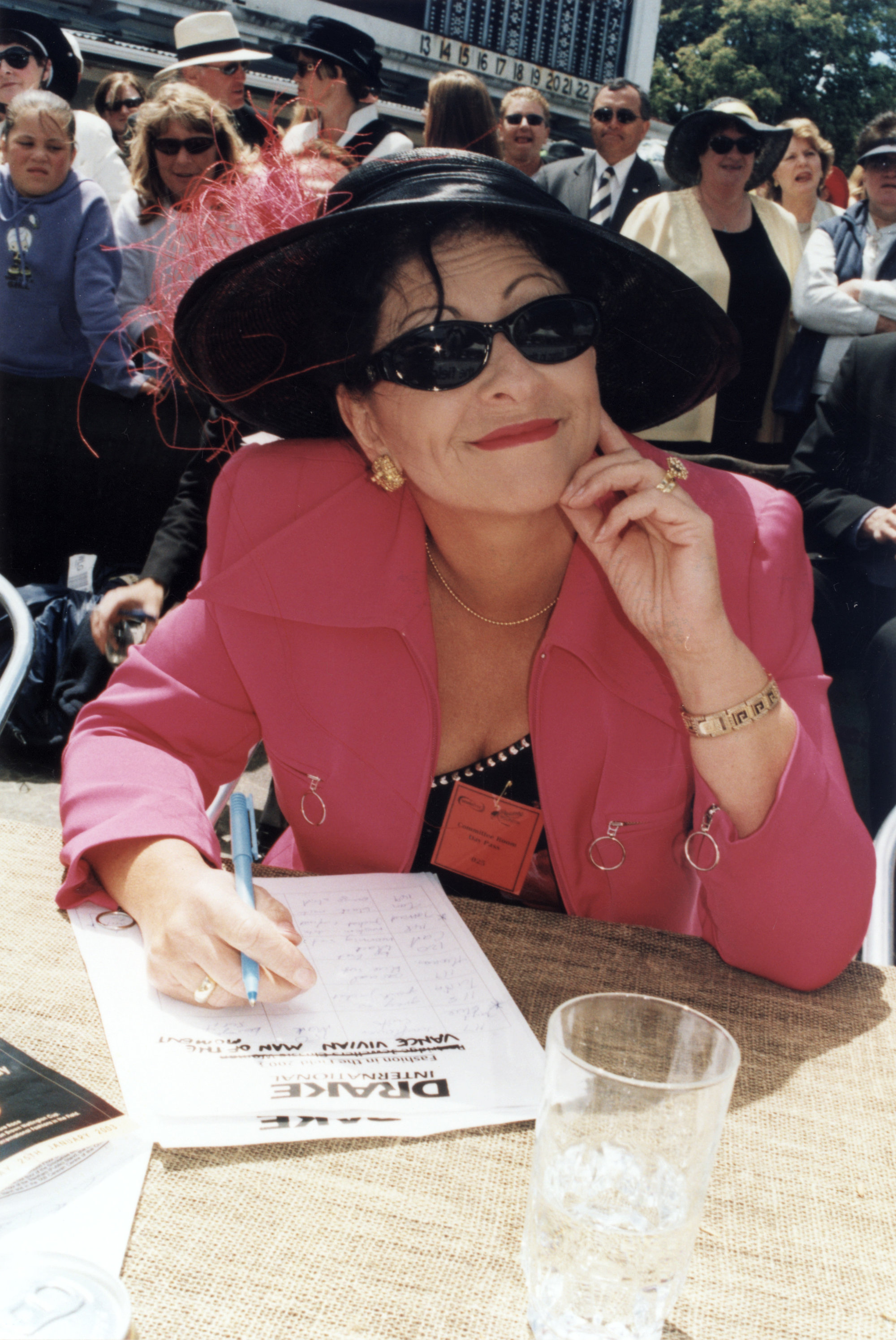 Trentham racecourse fashions 2003; judge; Michelle Boag, former National Party president.