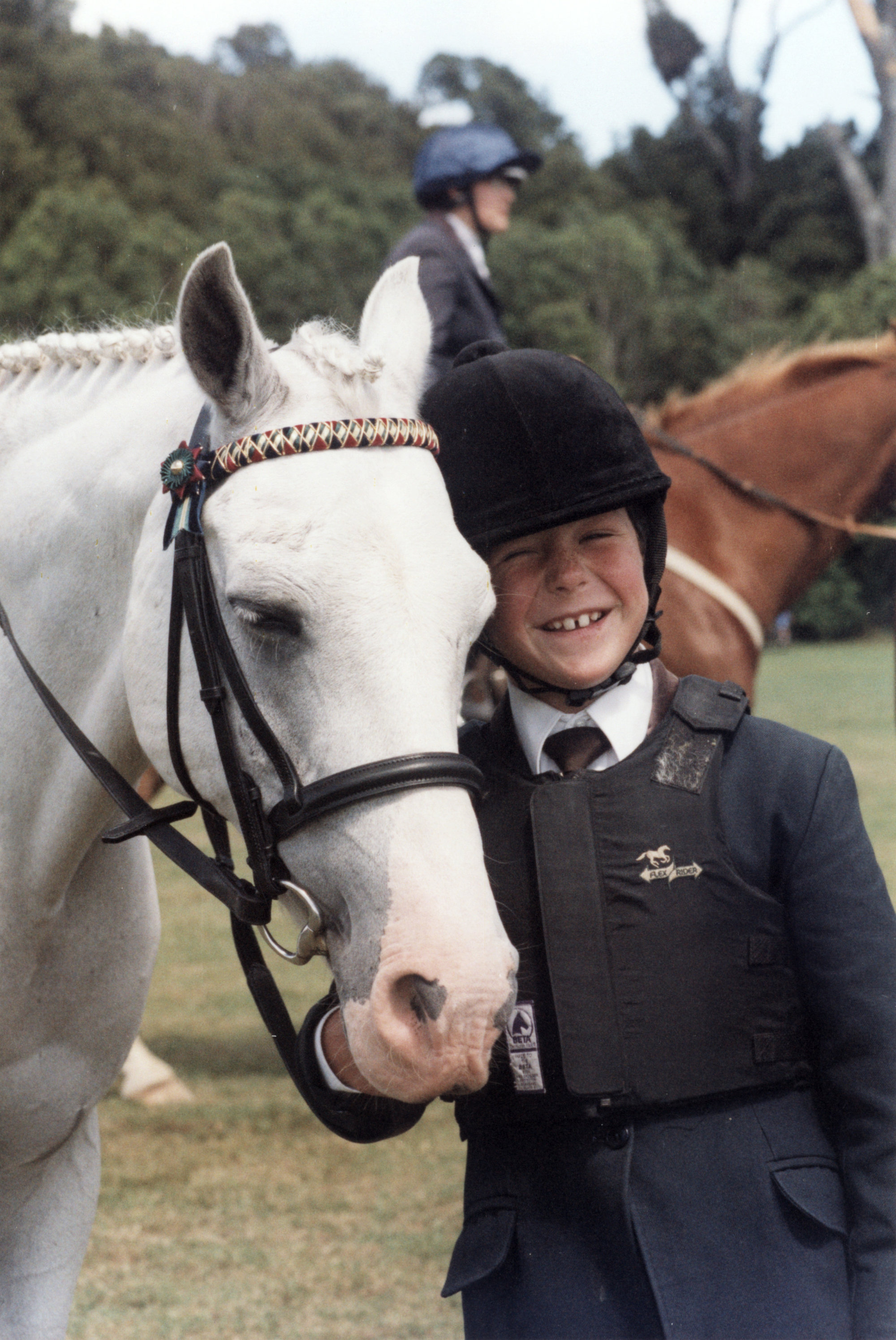 Upper Valley Equestrian Day, Trentham Memorial Park; Jamie Giles with Samuel Whiskers.