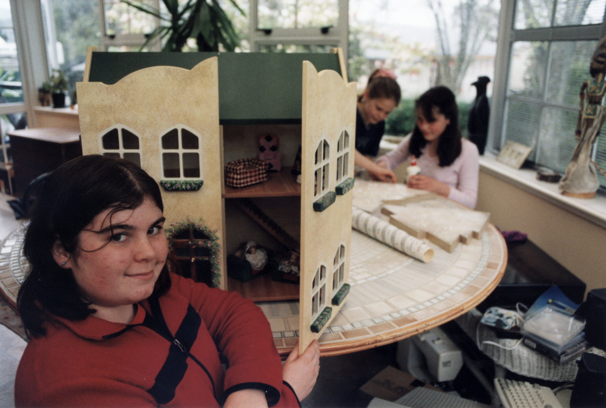Rimutaka Gymnastics Club; dolls' house; Sarah Jamieson and Petrina and Rachel Liddy.