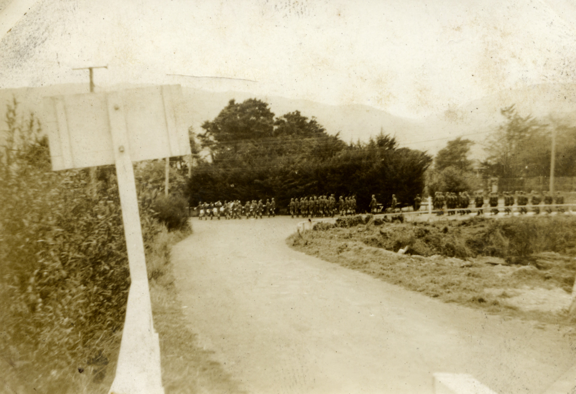 St Patrick's College boys marching, Silverstream.