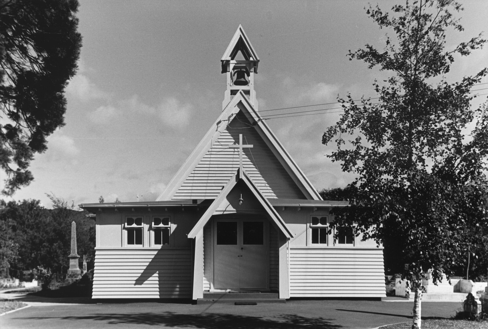 St John's church, Trentham, 1975; front view.
