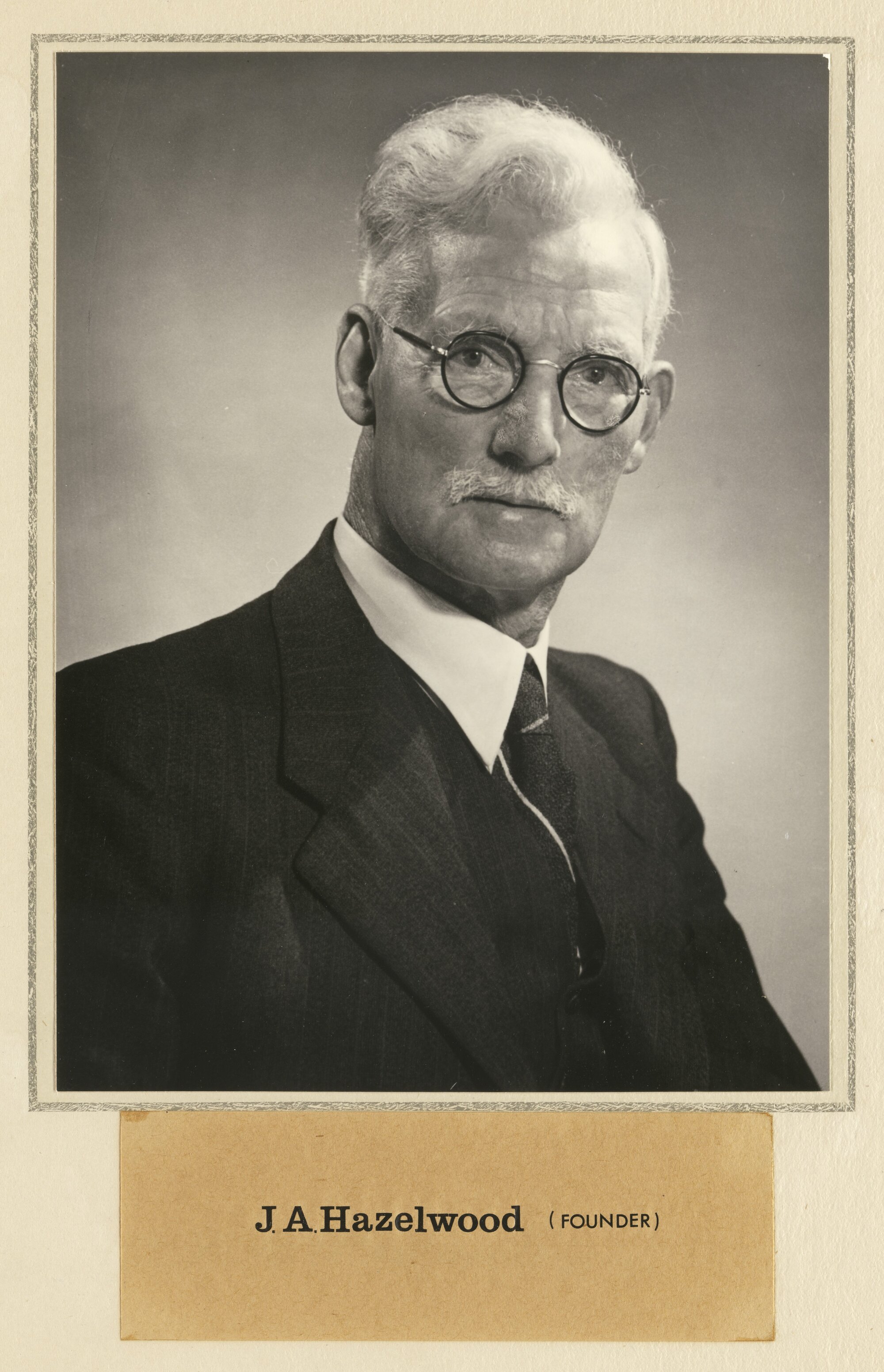 J A Hazelwood, founder of Hazelwoods store [P4-78-1515]