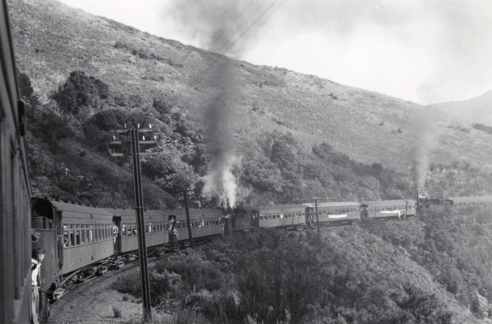 Rimutaka Incline; one of the last trains ascending to Summit, 1955