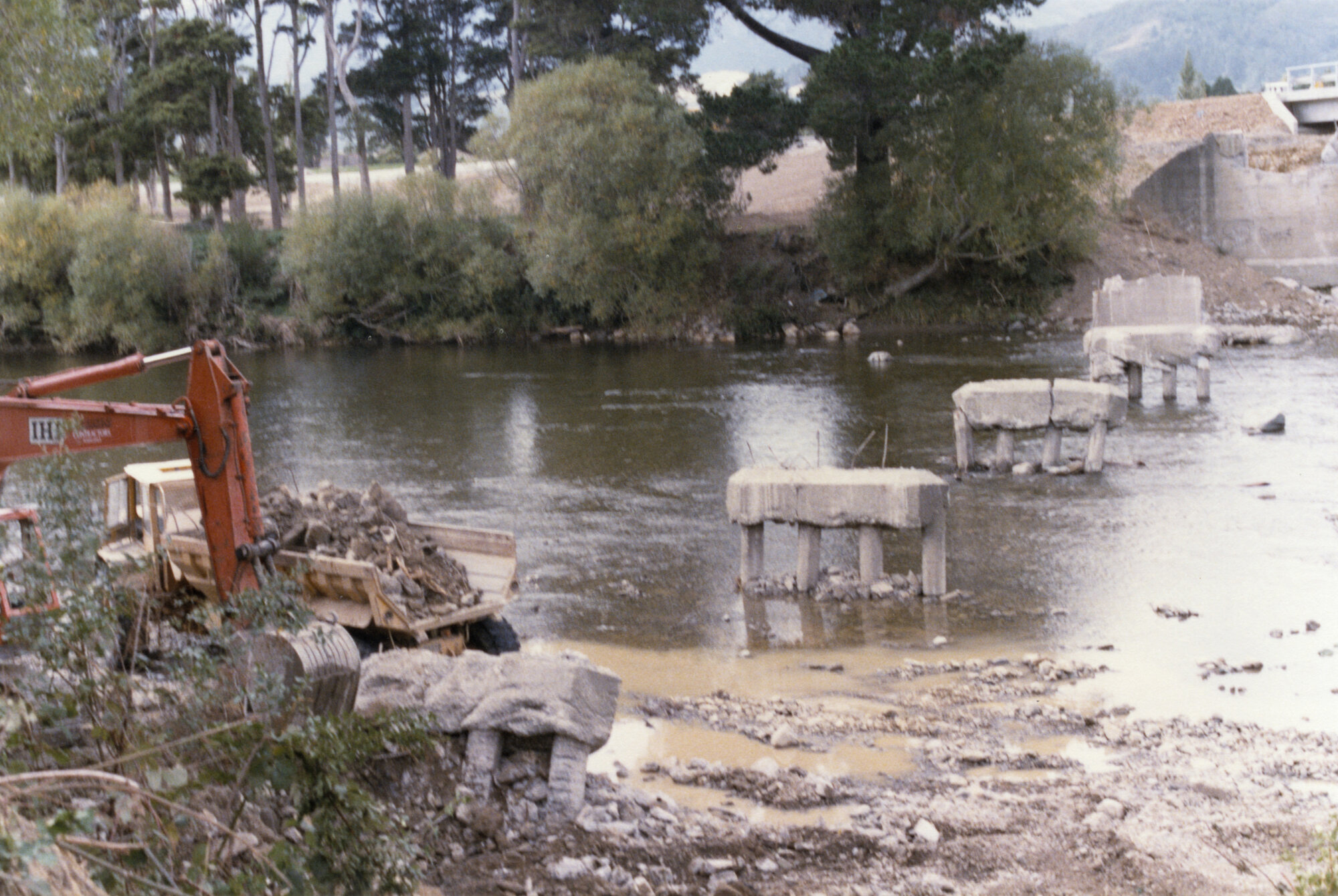 Moonshine bridge 1 being demolished.