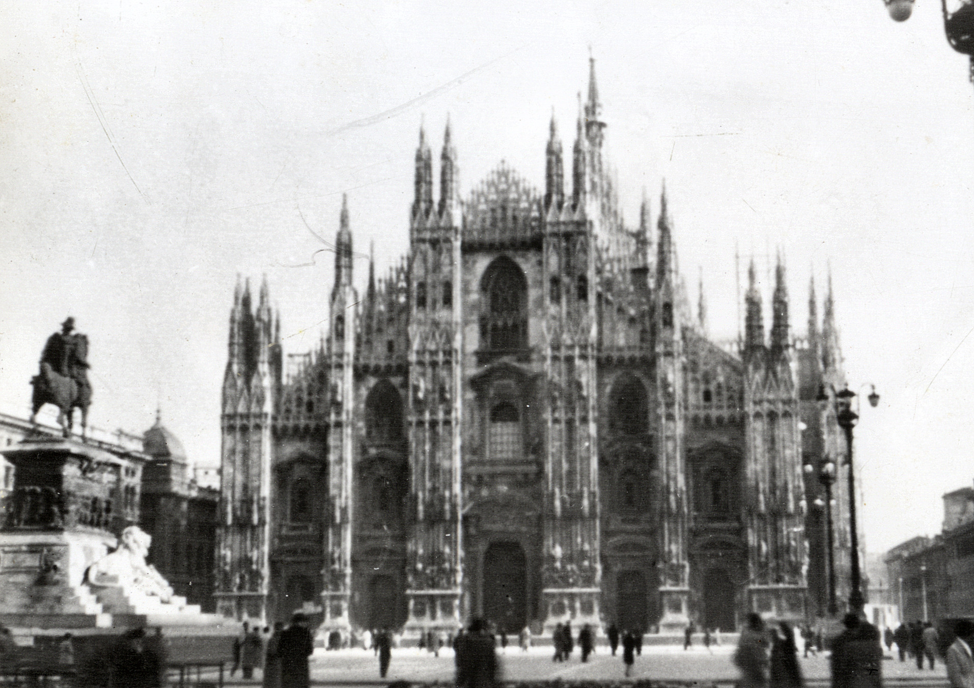 Military Service, World War II; Italy; Milan Cathedral.
