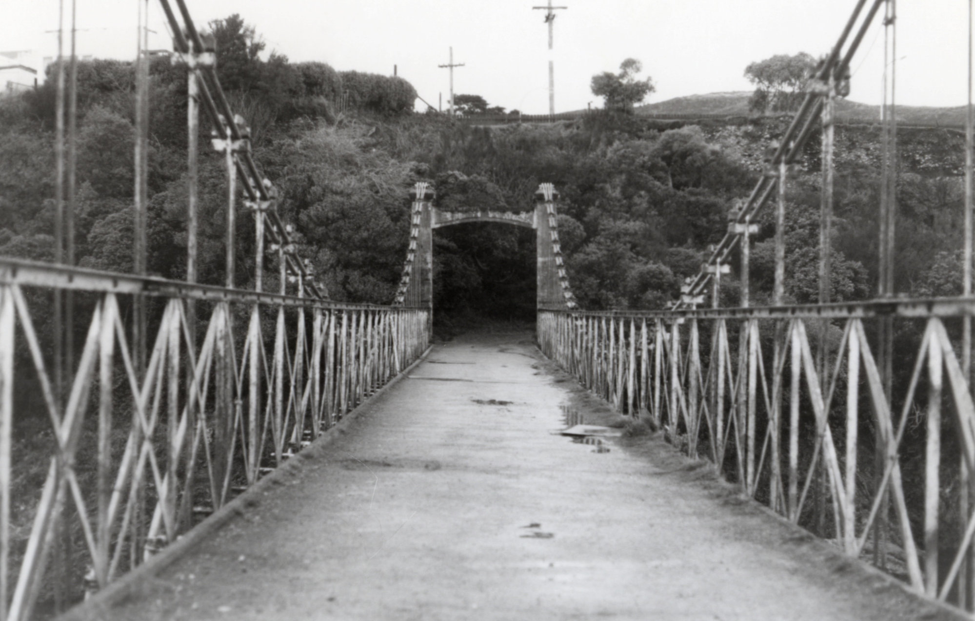 Maoribank suspension bridge 005 circa 1980