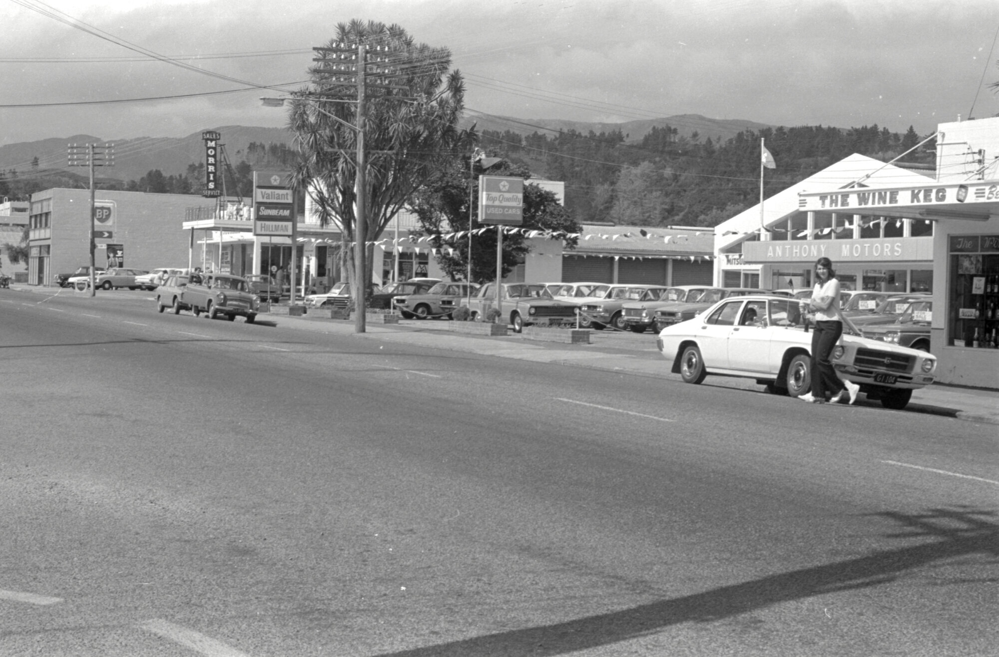 Main Street circa 1974; south side, looking east from Royal Street