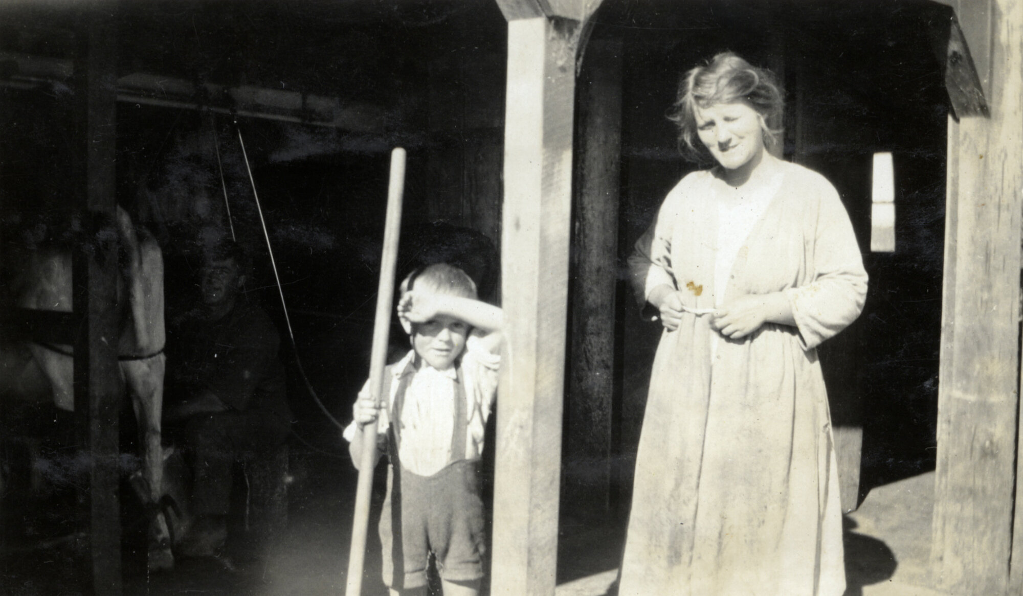 Poulson farm, Akatarawa; milking.