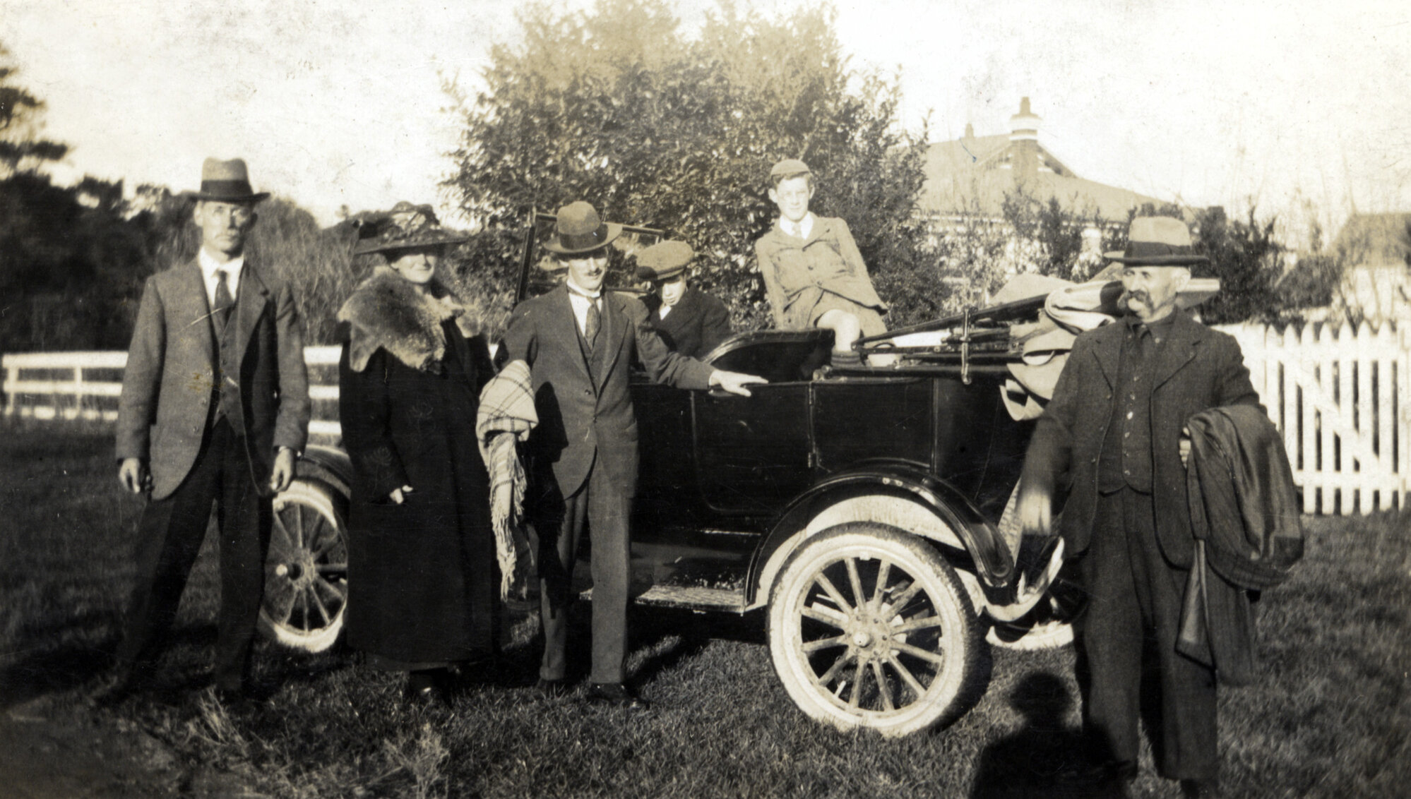 Poulson collection; J A Hazelwood, left; Carl Julius Poulson, right; Circa 1920s