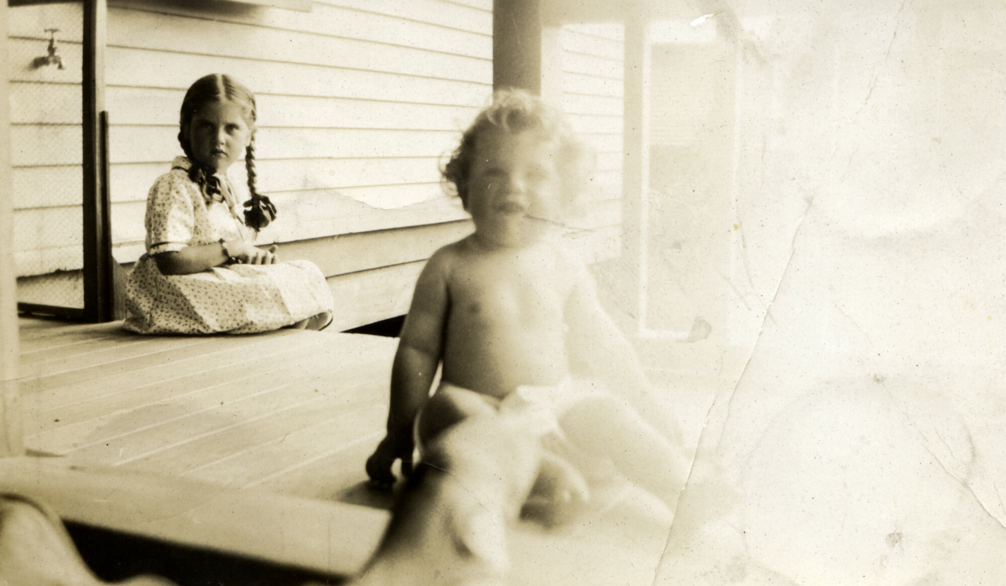 Poulson family; May's children Eda and Bennett.