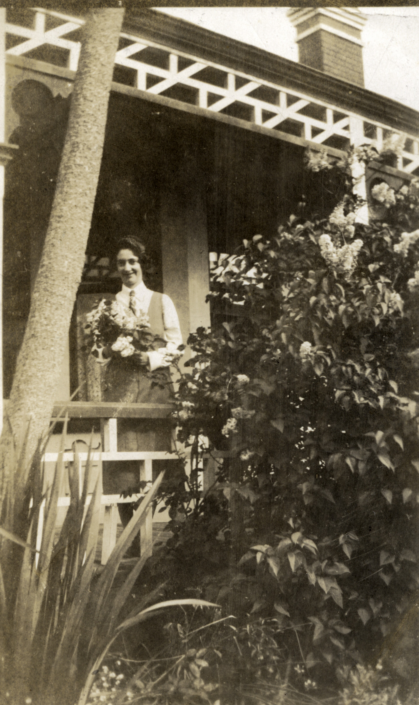 May Hazelwood, at J A Hazelwood's, Main Road, 1925