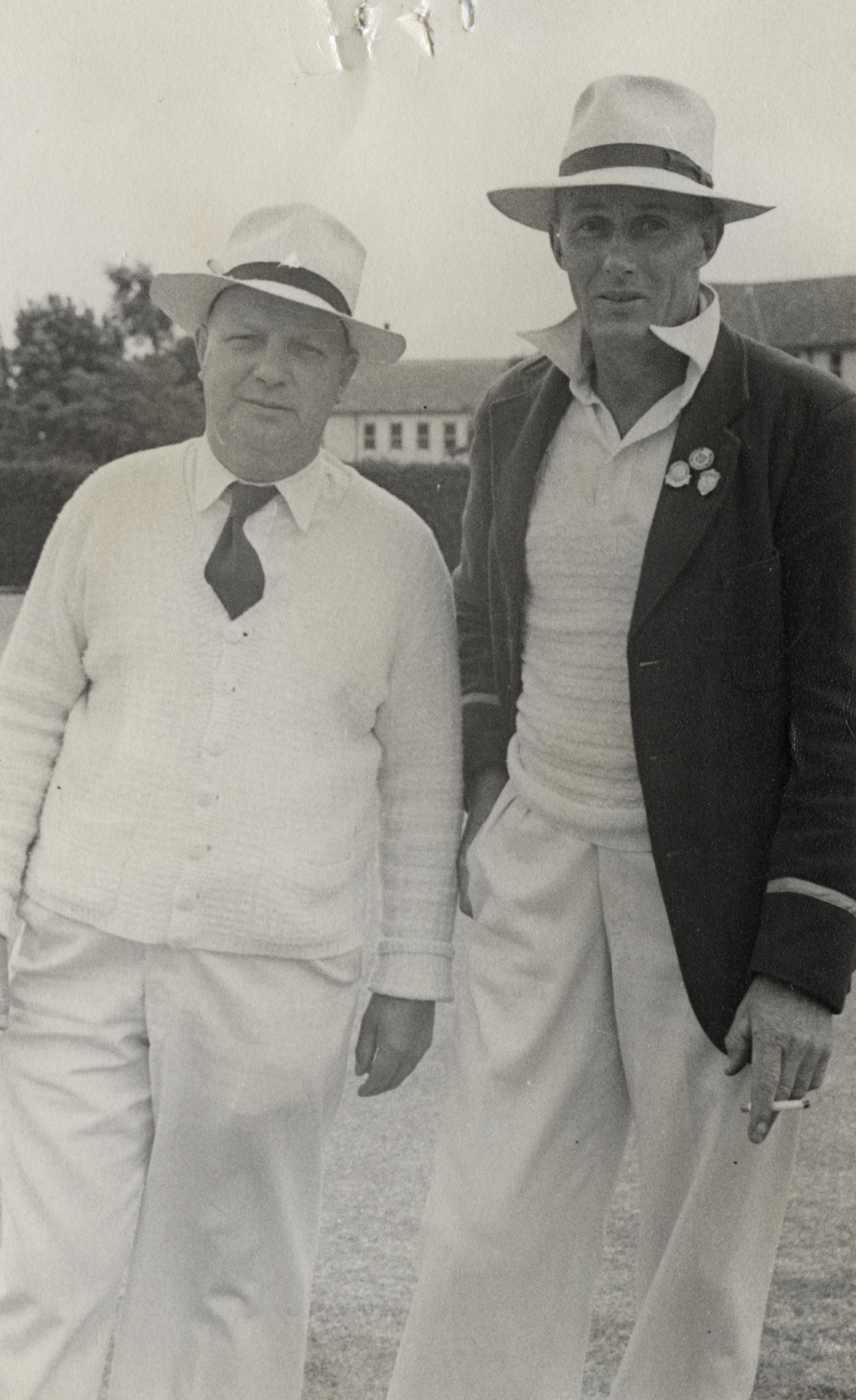 Upper Hutt Bowling Club 1950 Ralph Ashford and Frank O'Riley (at NaeNae) 001