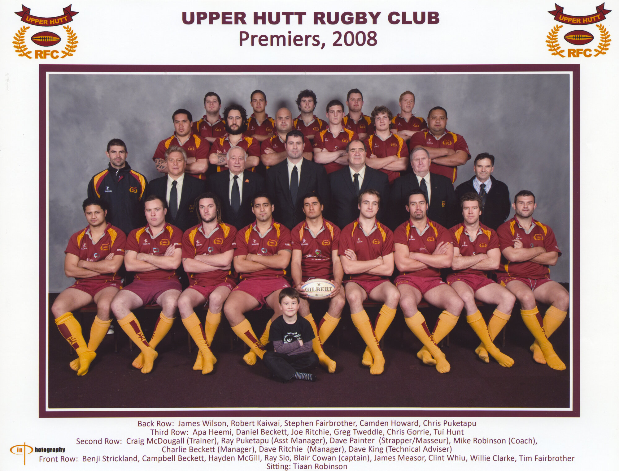 Upper Hutt Rugby Football Club 2008 Premiers