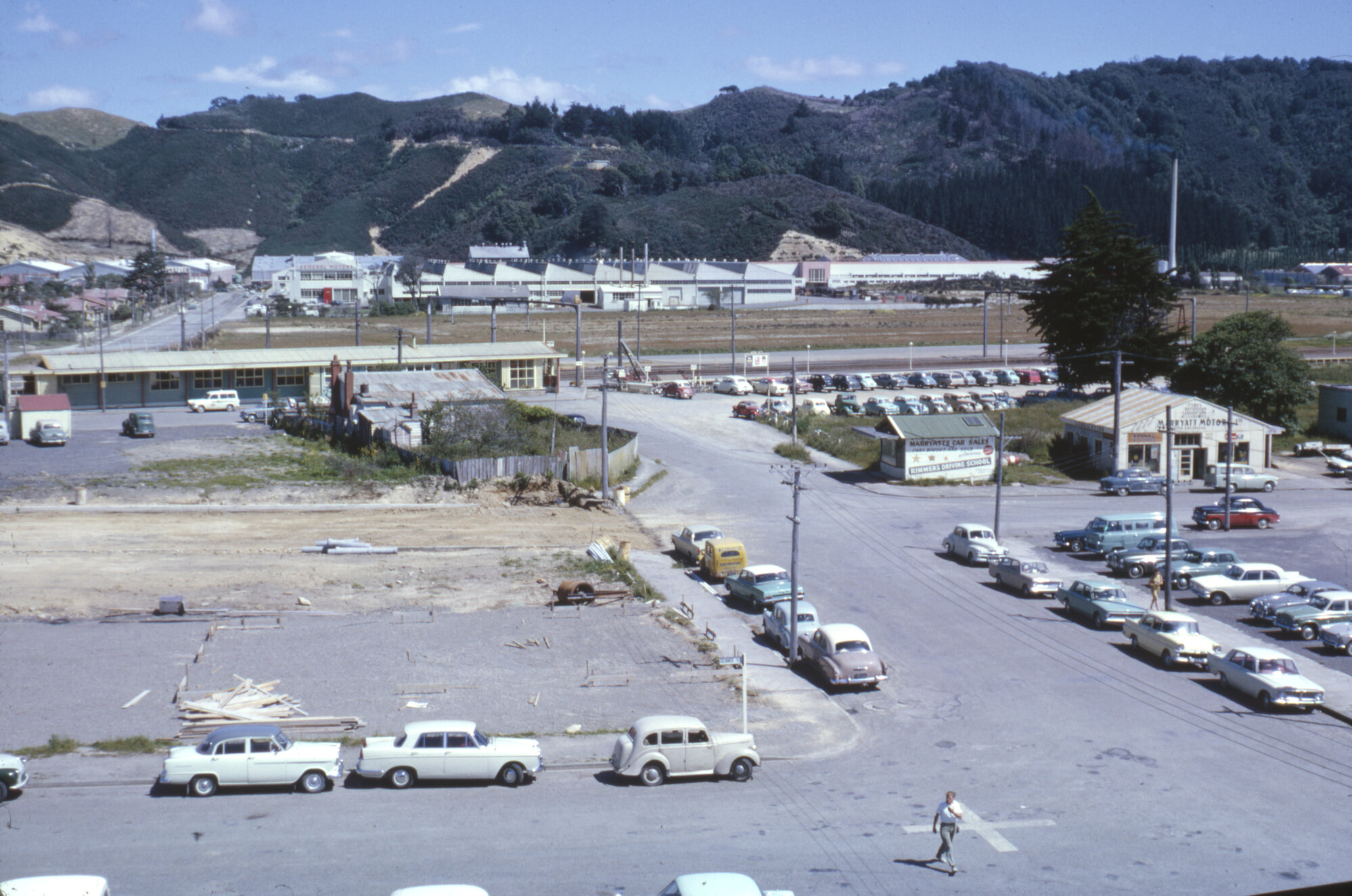 View from BNZ Building; Railway Station &amp; General Motors; 1965