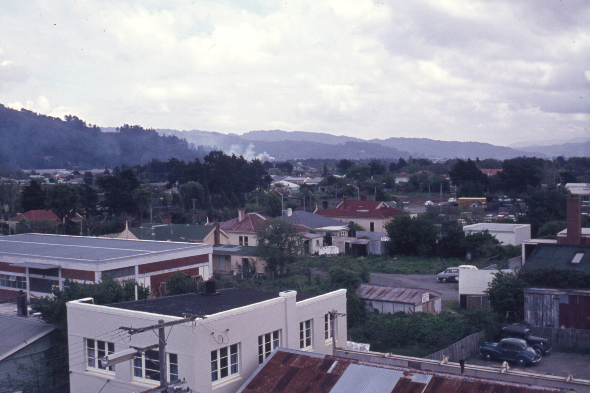 View from BNZ building 1967, October; 5, looking south-west; Hapai Club at left.