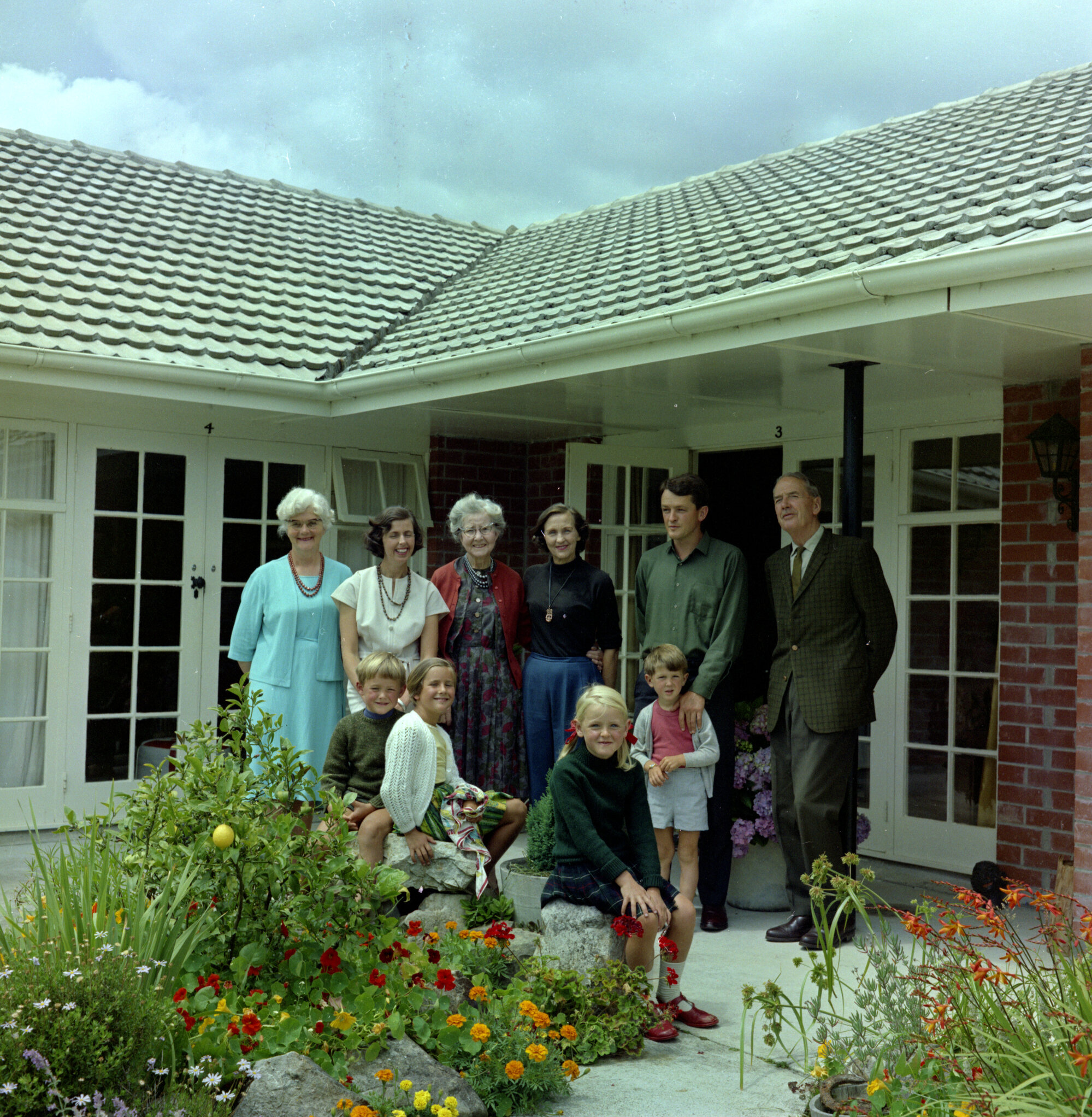 Bradley family; 4 generations? Julia right of centre, Richard at right.