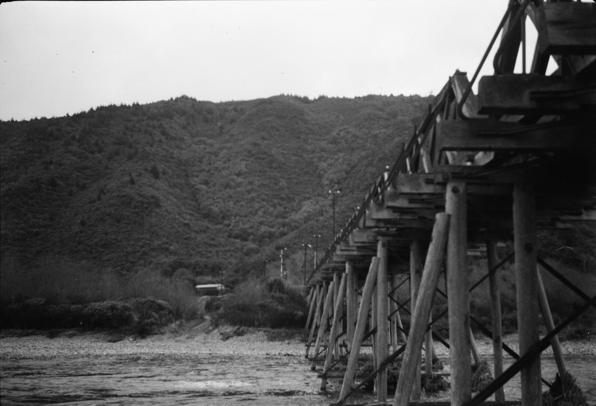 Silverstream railway bridge 2 (1903-1957); a view to the west.