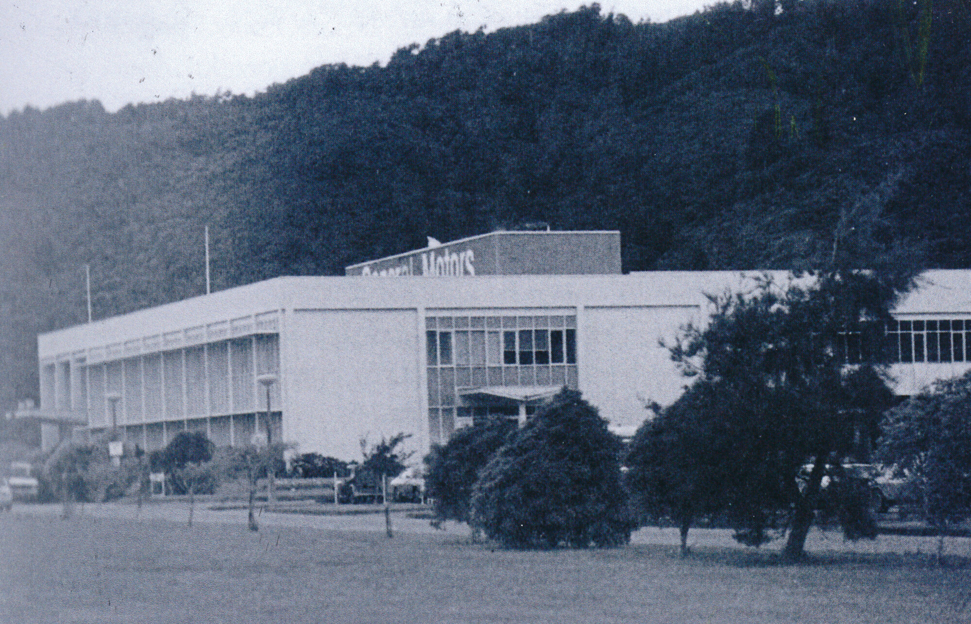 General Motors factory administration building, Upper Hutt, circa 1984.