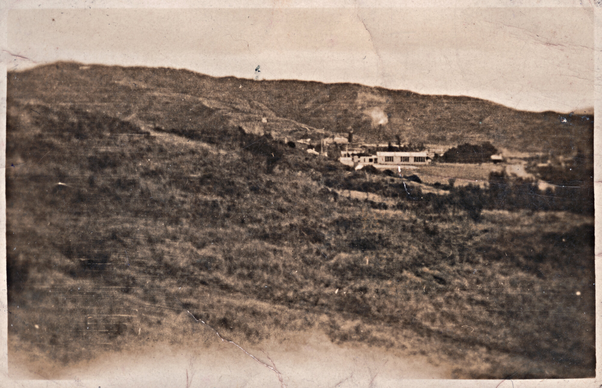 Silverstream School and grounds; brick works smoking, beyond.