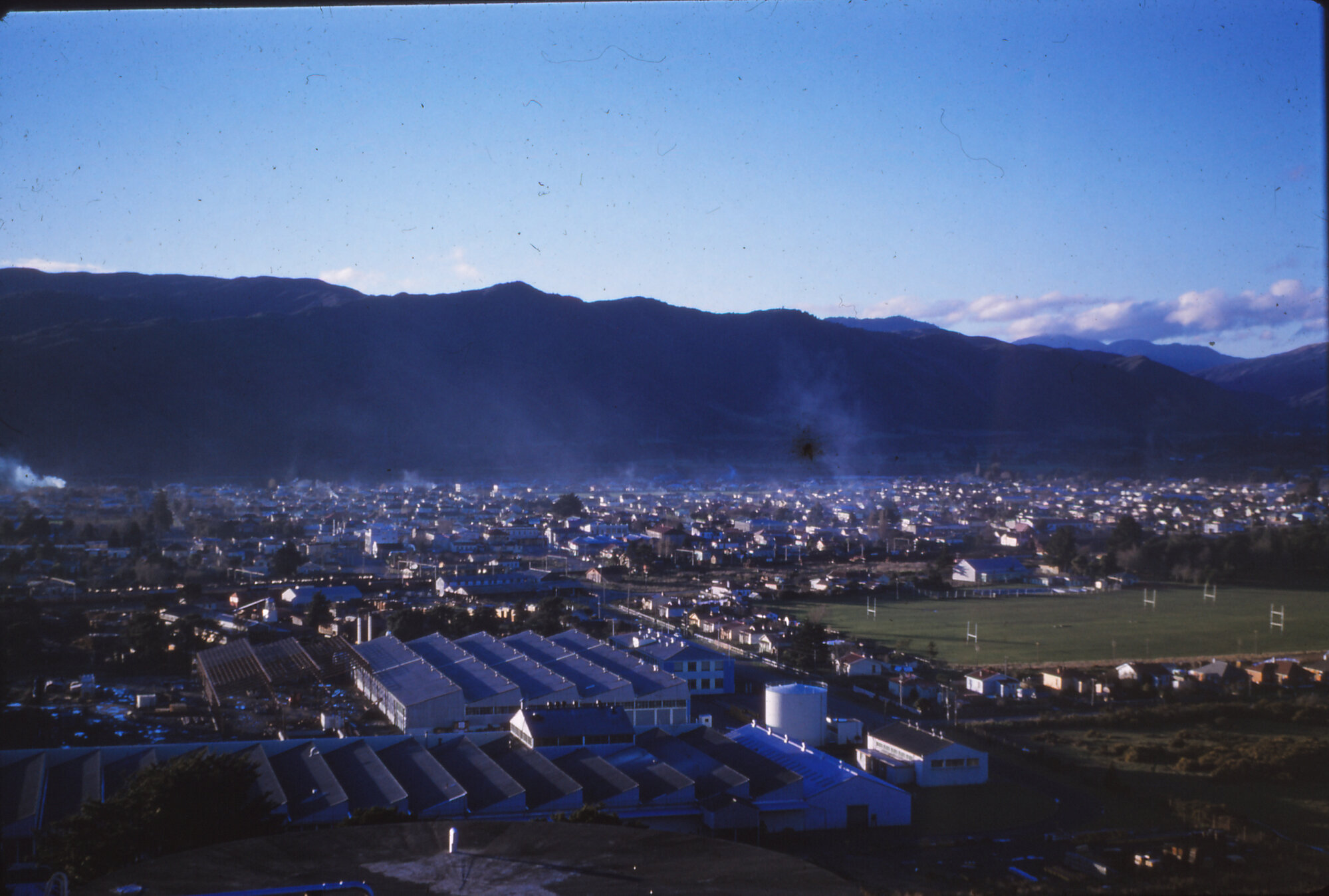 Upper Hutt from Wallaceville Hill road, looking north-east.