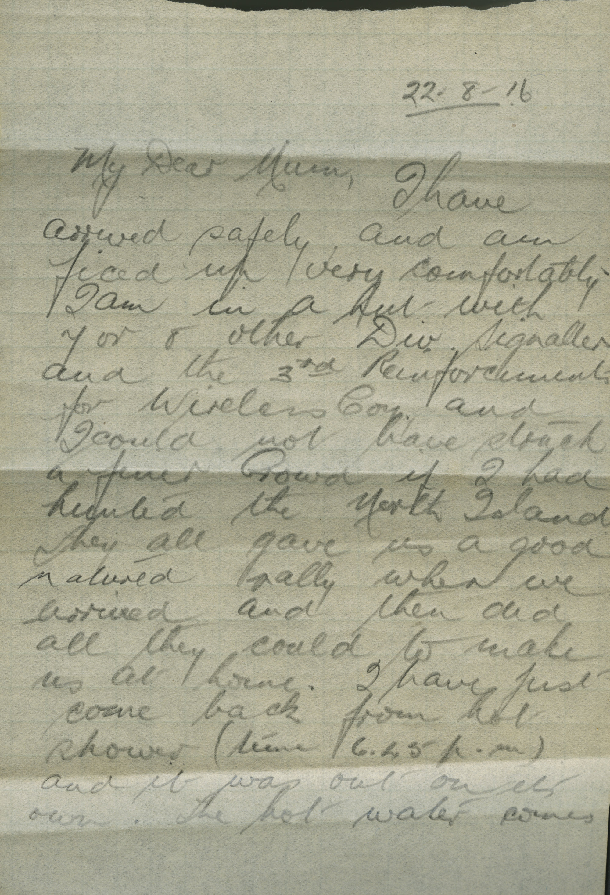 Christie Letter 22 August 1916