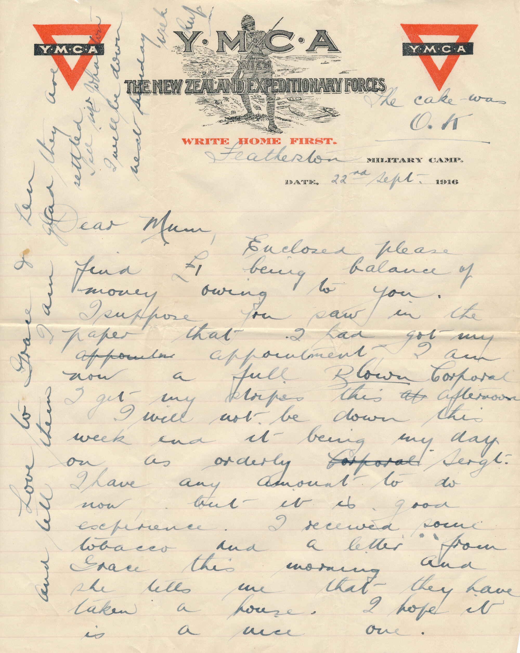 Christie Letters 22 September 1916