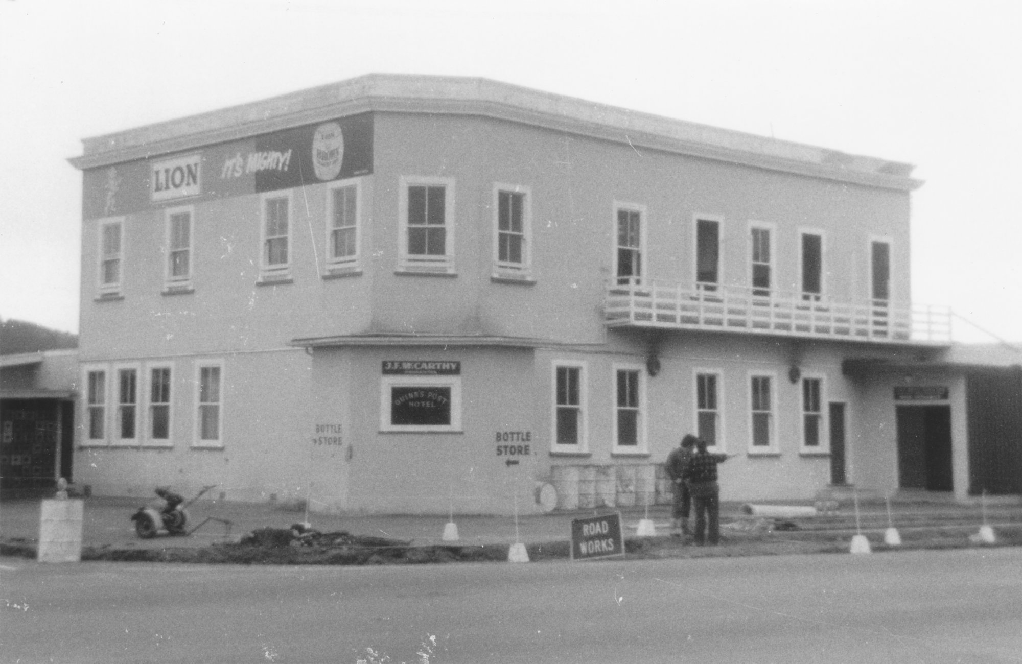 Quinn's Post Hotel; 1974; just before demolition.